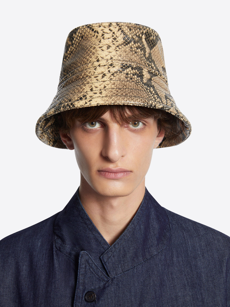 LEATHER BUCKET HAT 3
