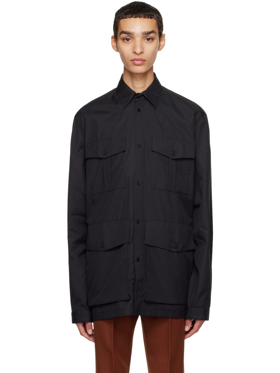 Black Cargo Shirt - 1