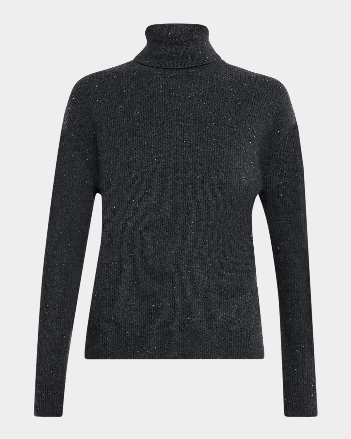 Sparkly Wool-Silk Turtleneck Sweater - 1