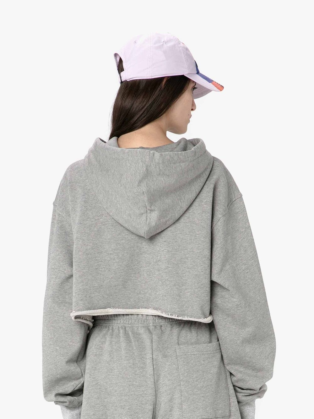 DECONSTRUCTED HEM CROPPED HOODIE - 3
