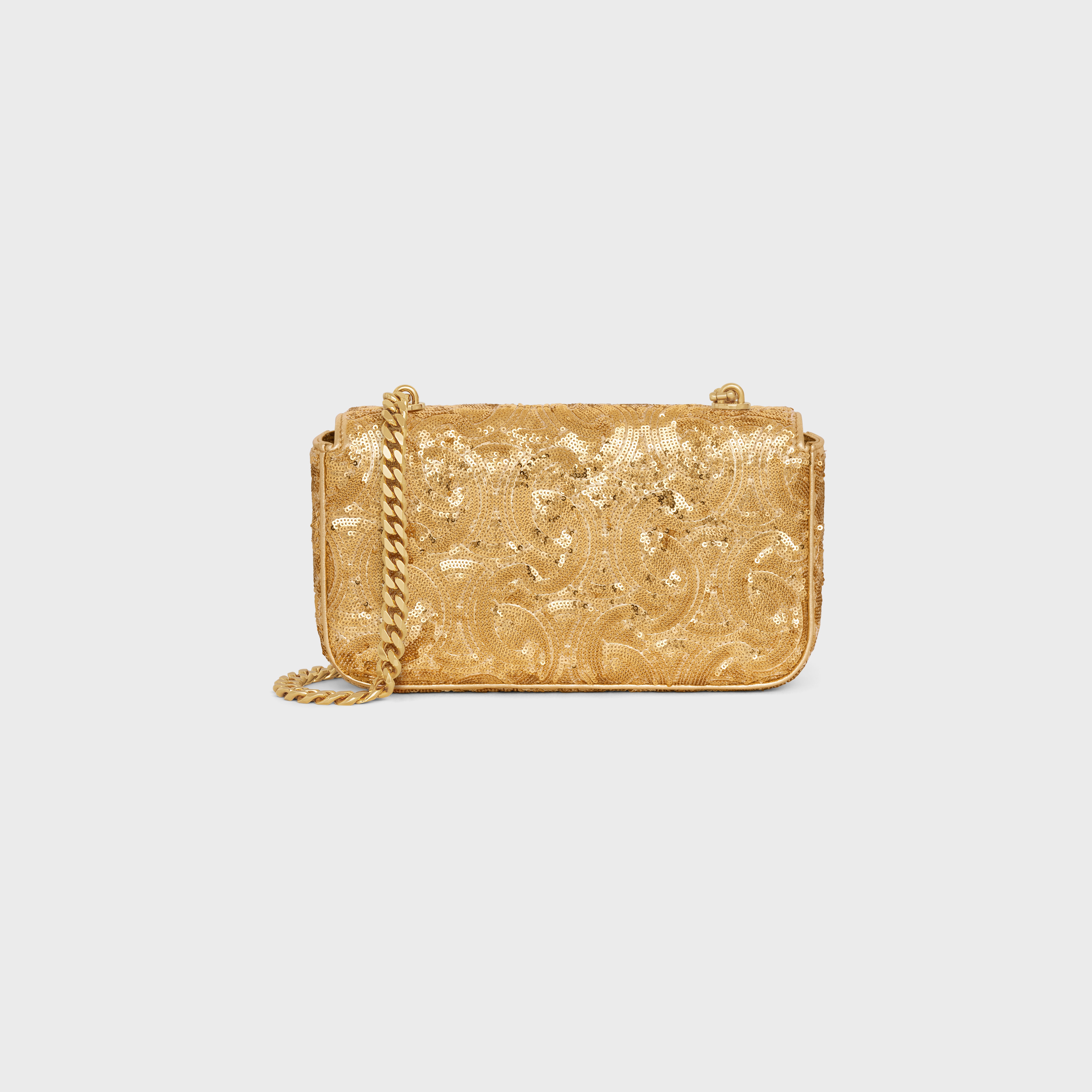 CHAIN SHOULDER BAG triomphe in TRIOMPHE QUILTED SEQUINS - 3