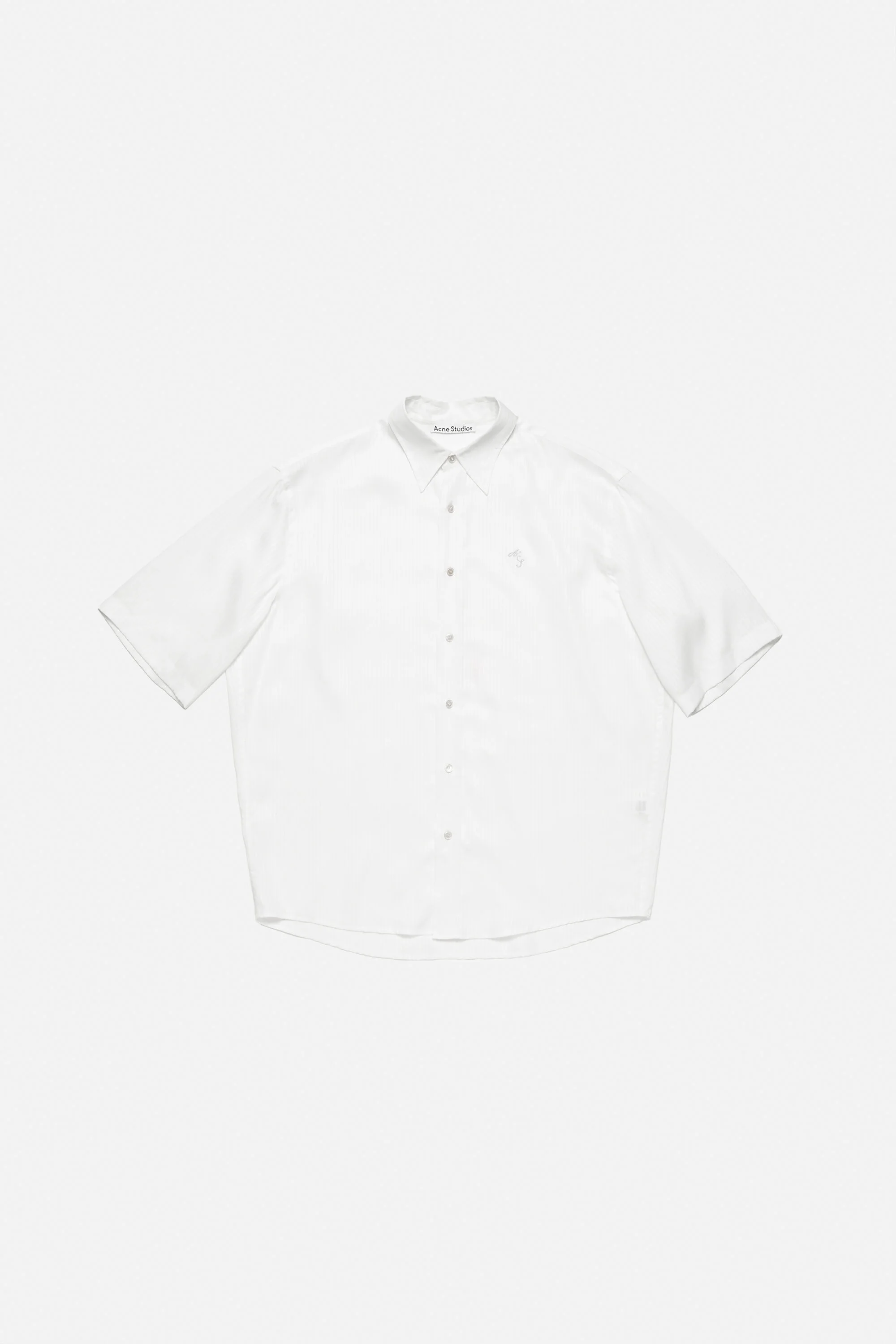 Stripe button-up shirt - White - 1