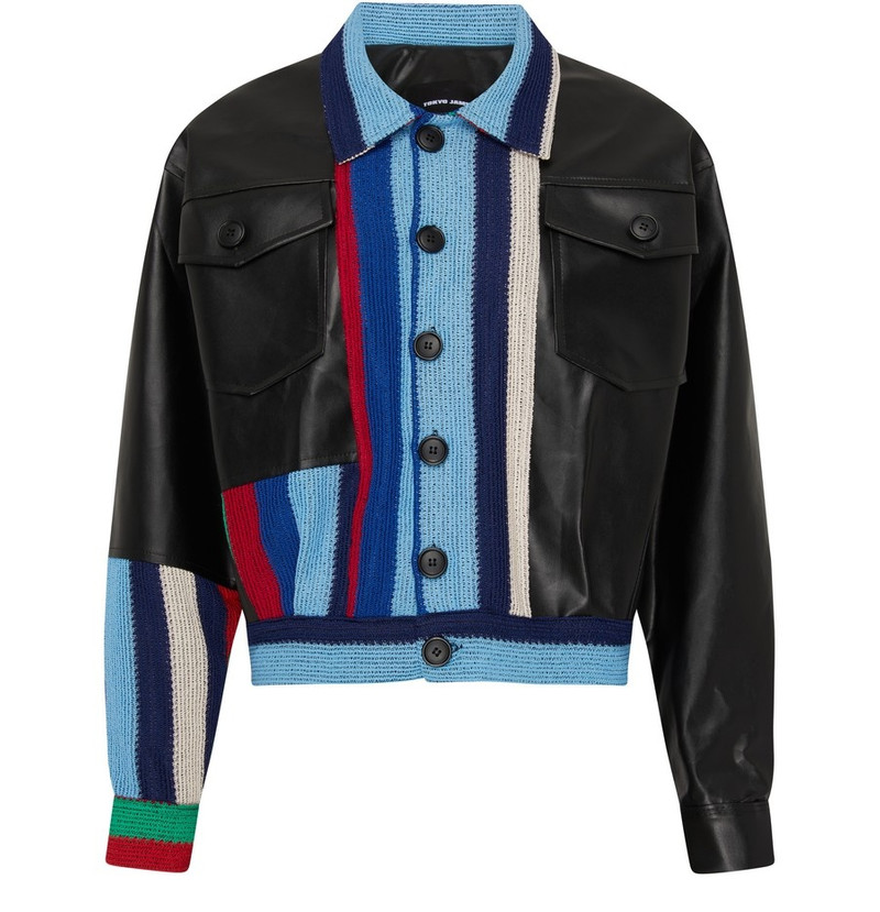 Vegan Leather Bomber Jacket 1