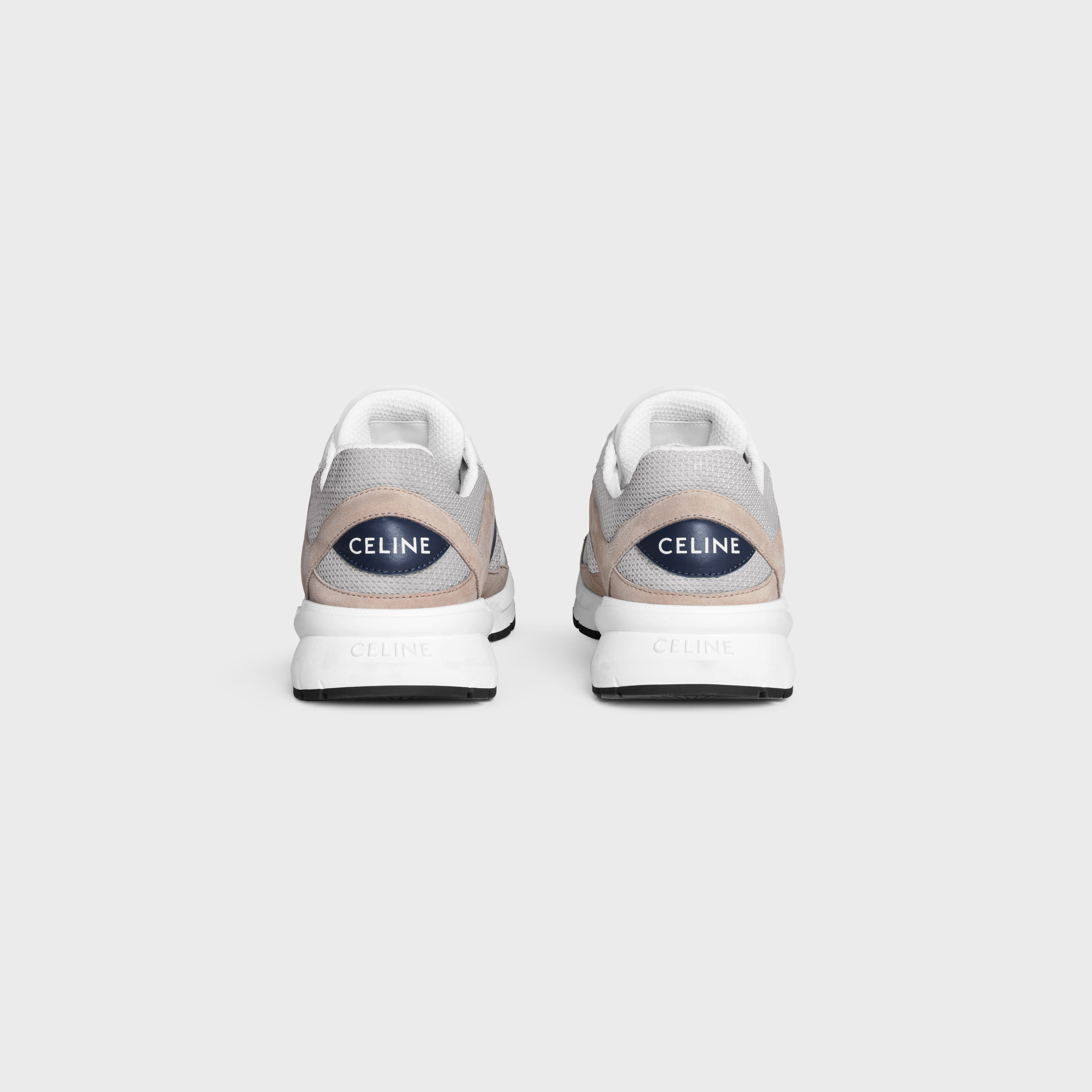 CELINE RUNNER CR-03 LOW LACE-UP SNEAKER in MESH, SUEDE CALFSKIN AND CALFSKIN - 3