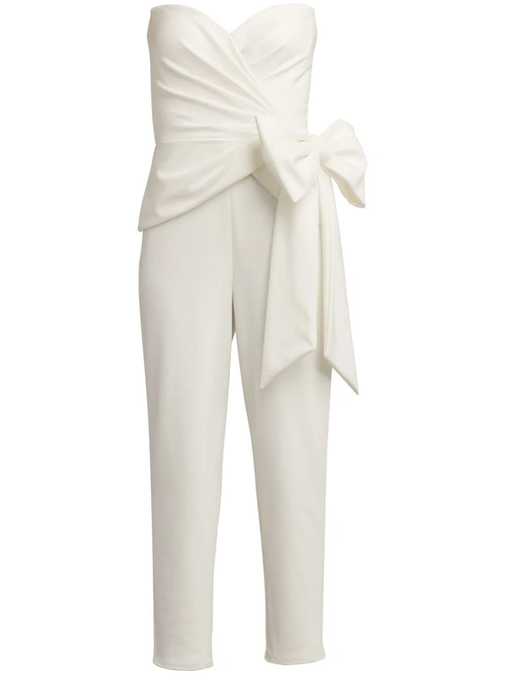 bow-detail cropped jumpsuit - 1