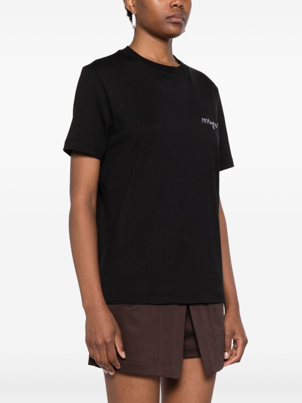 logo-embroidered T-shirt - 3