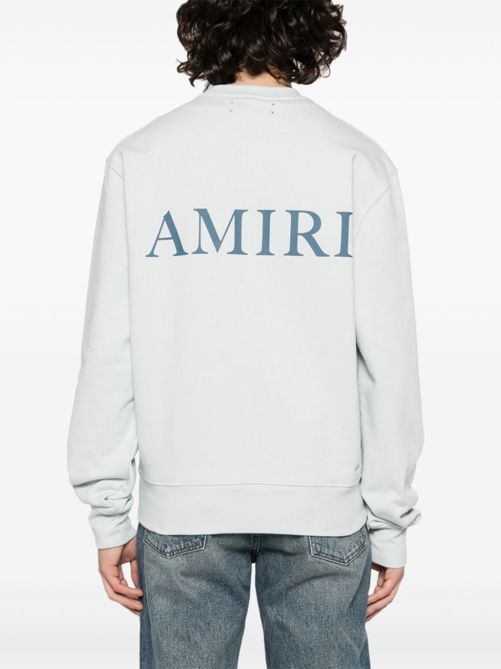 logo-stamp cotton sweatshirt - 4