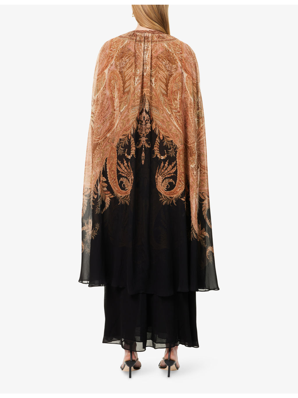 Hypnotic Caped Woven Maxi Dress - 4
