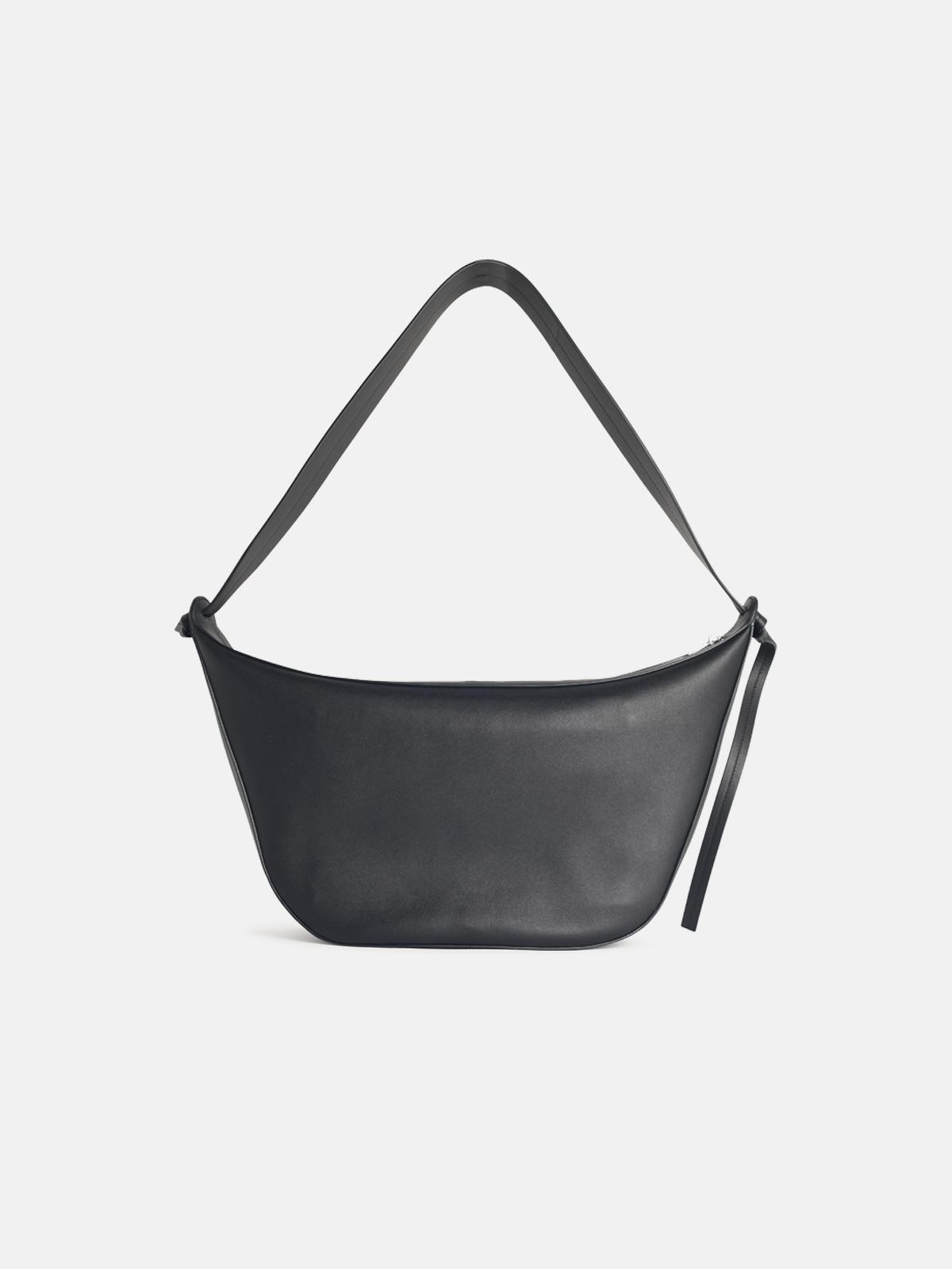 'KNOT' BLACK LEATHER BAG - 3