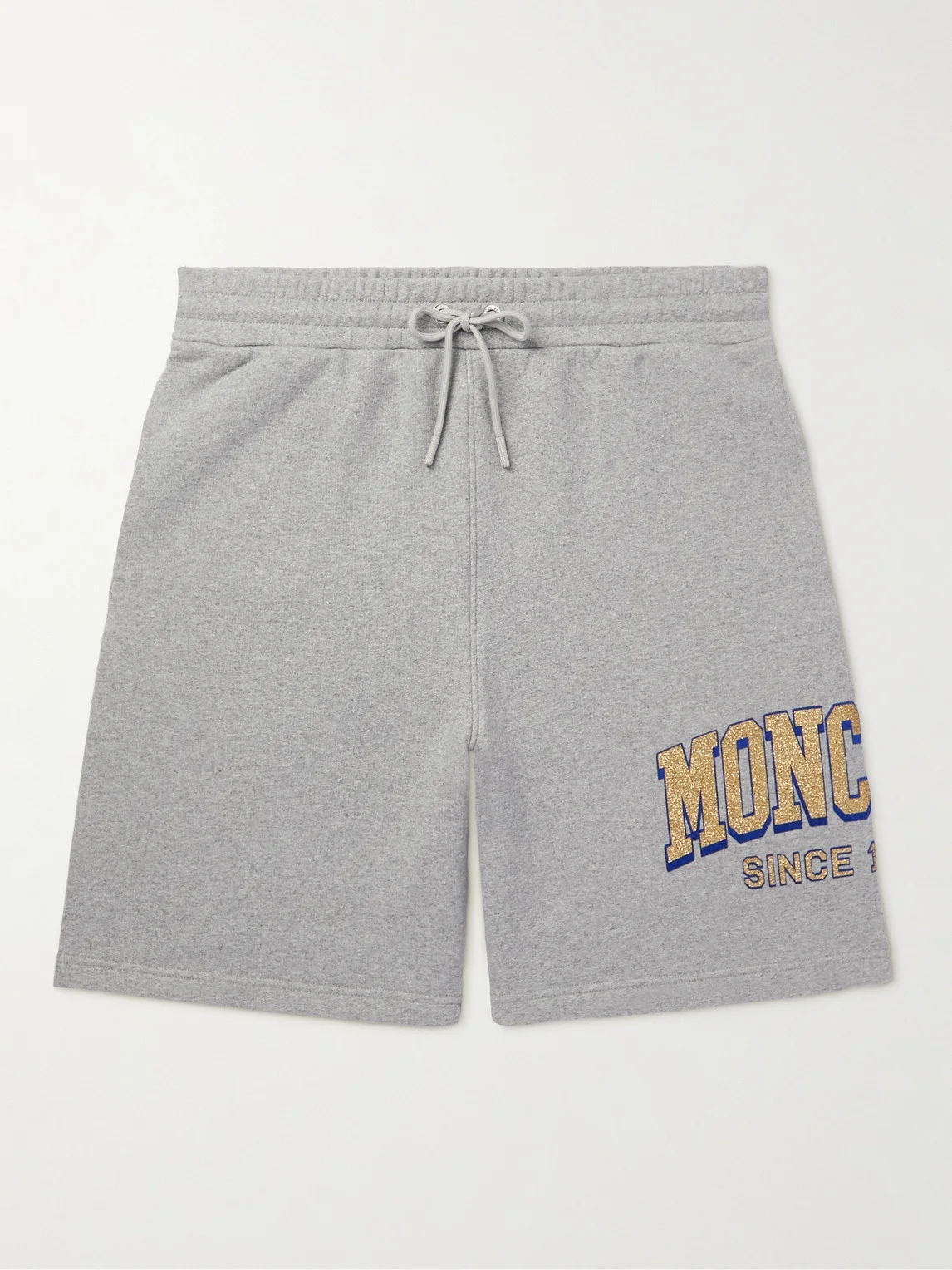 Straight-Leg Logo-Print Cotton-Jersey Drawstring Shorts - 1