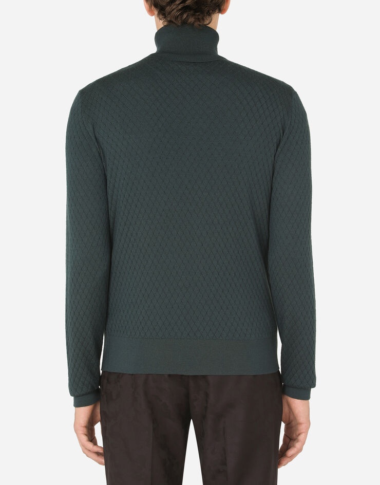 Cashmere and silk turtle-neck sweater - 3