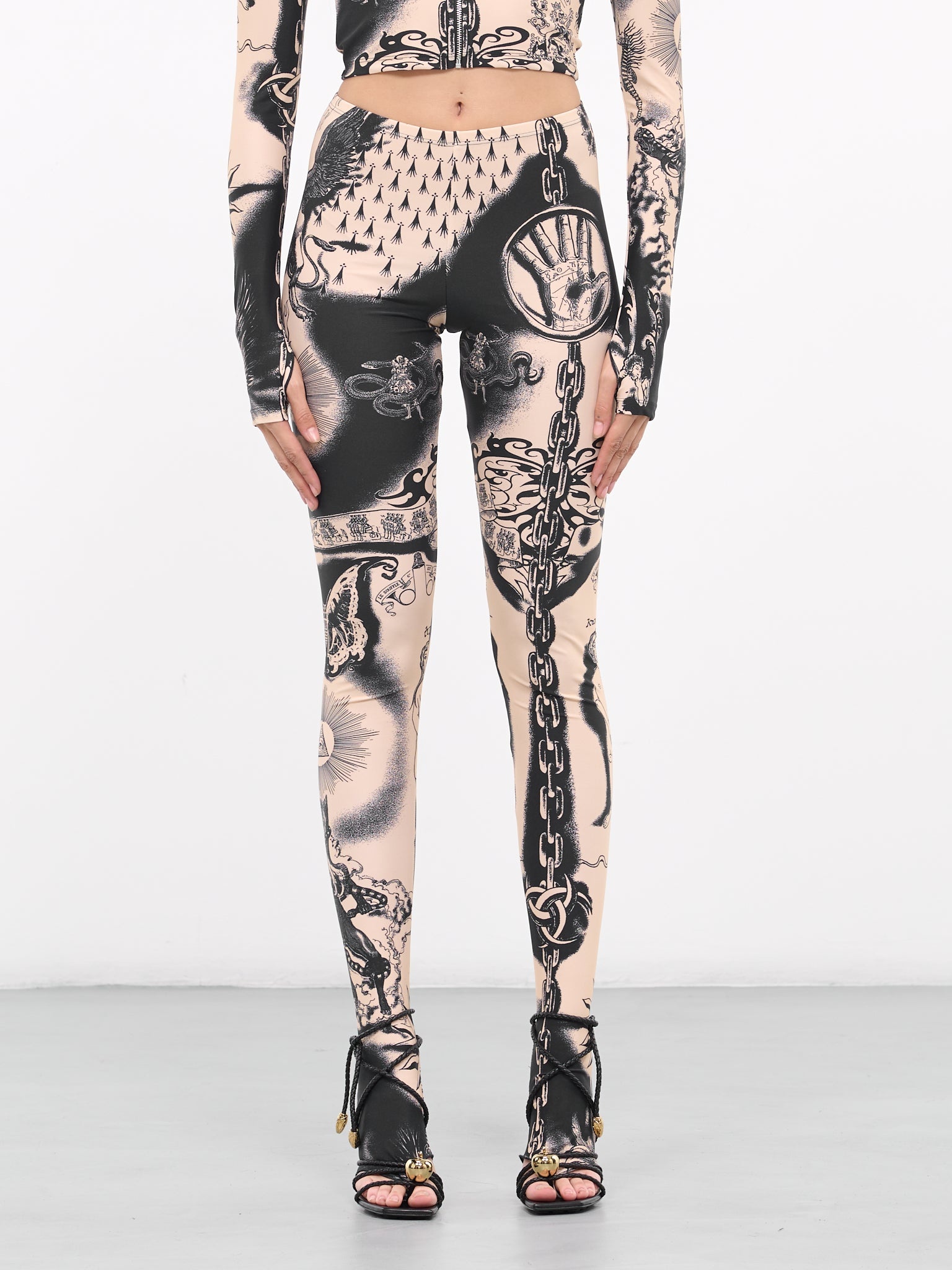 Jean Paul Gaultier Heraldry Tattoo Leggings | hlorenzo