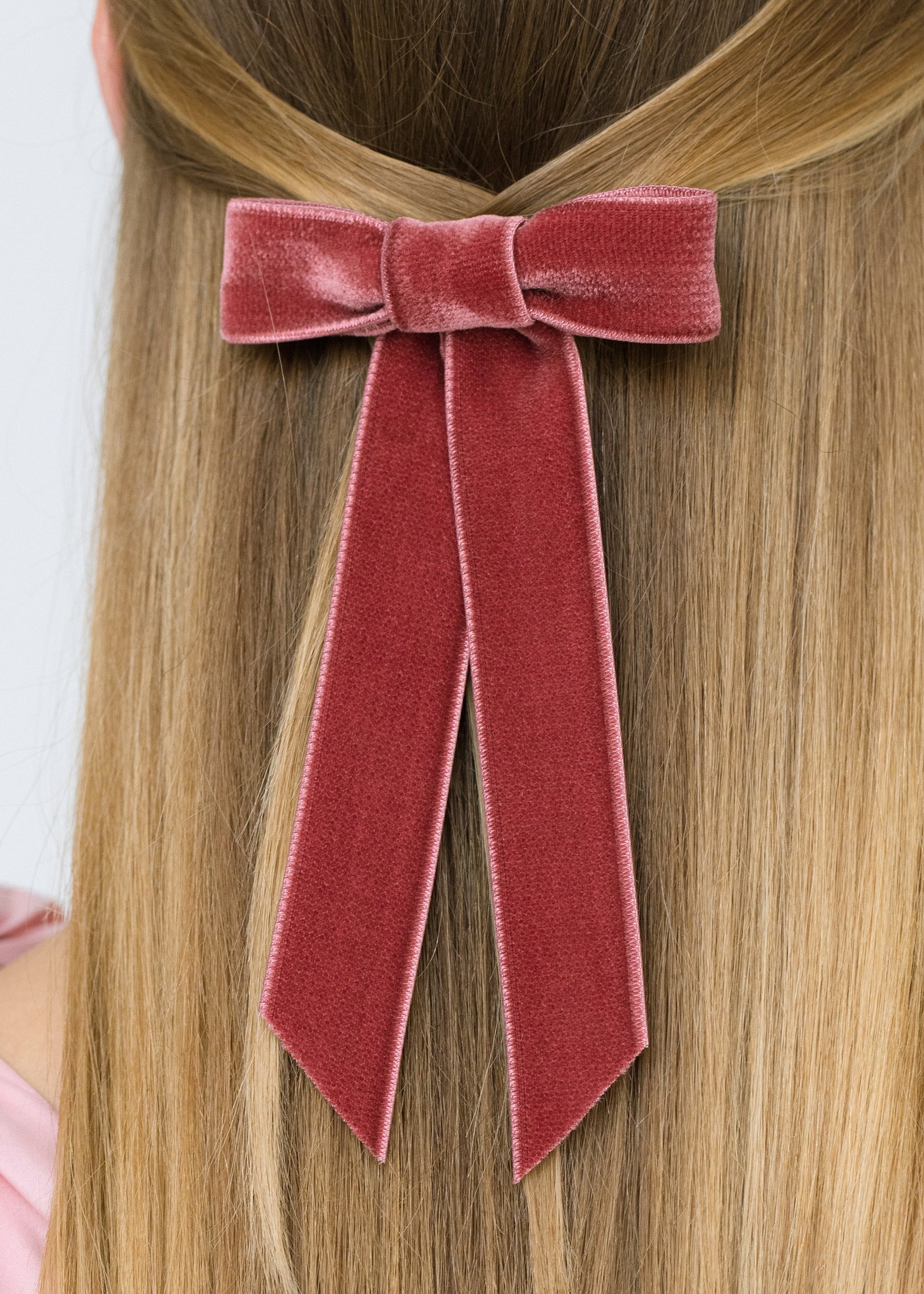 Velvet Bow Barrette - 3