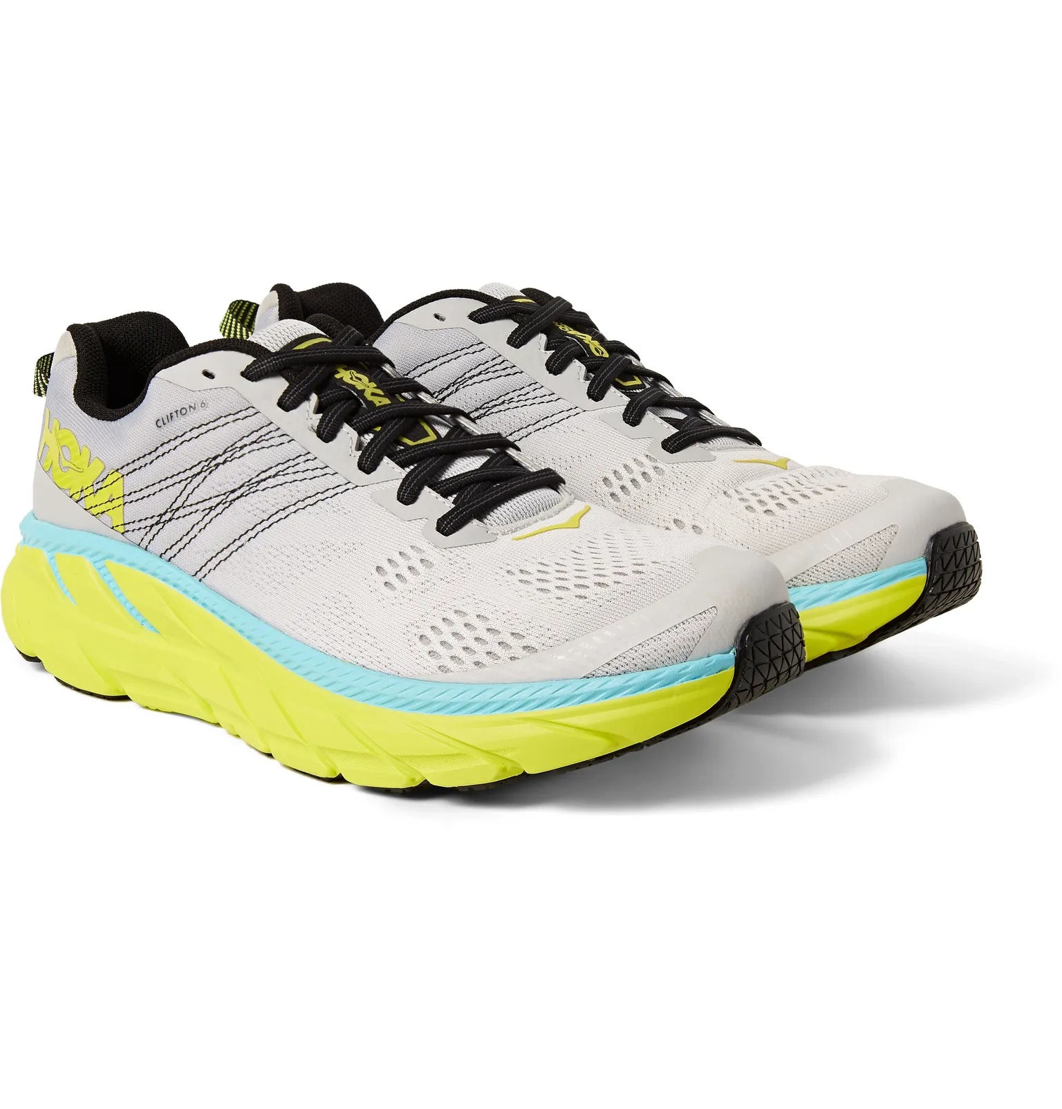 Clifton 6 Embroidered Mesh Running Sneakers - 4