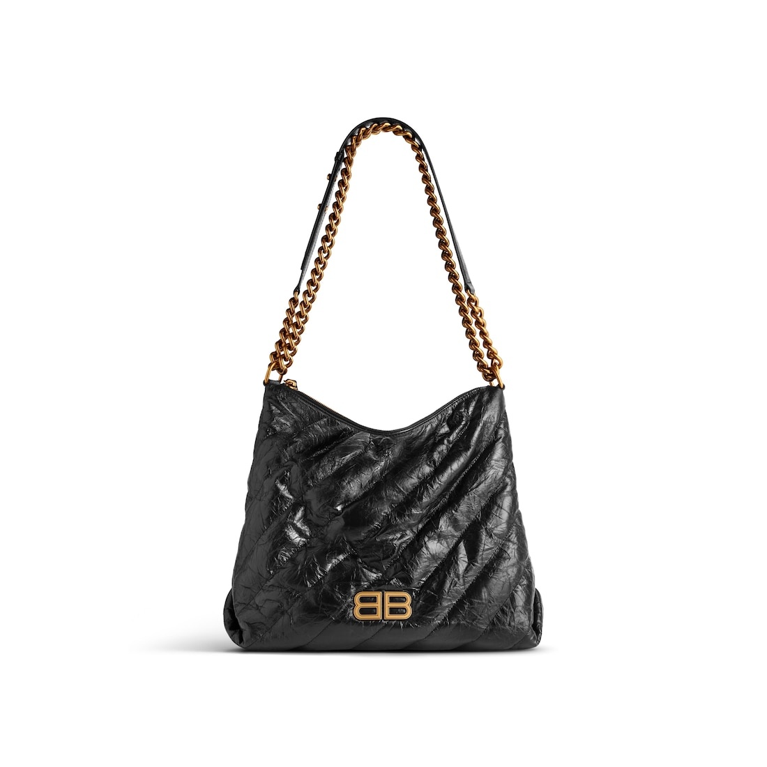 Women's Crush Medium Hobo Bag Quilted  in Black - 1