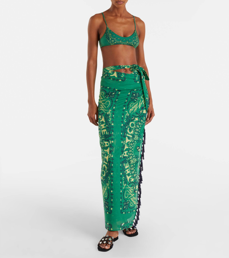 THE ATTICO Bandana cotton muslin beach cover-up outlook