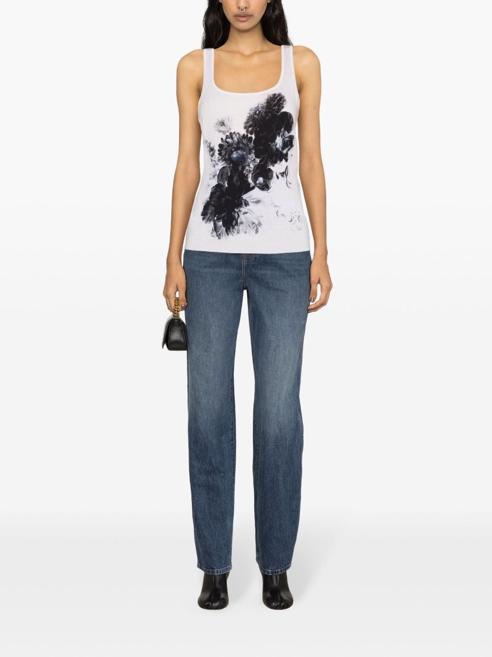 floral-print tank top - 2
