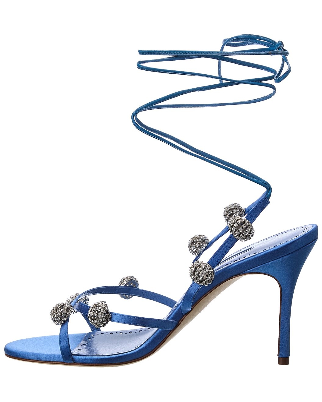 Manolo Blahnik Elsaka 90 Satin Sandal - 2
