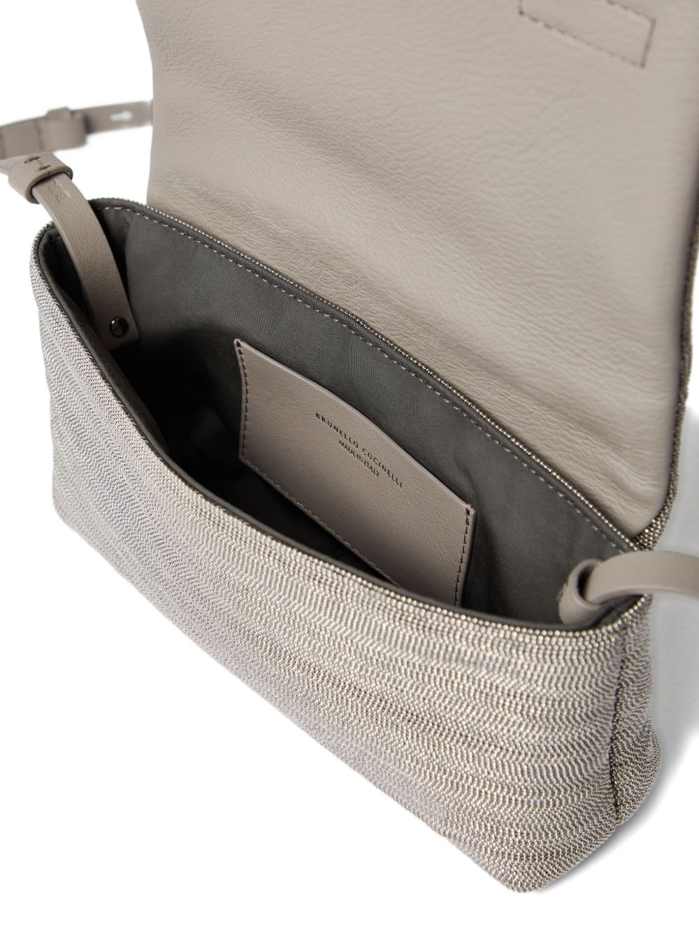 Monili-embellished leather cross body bag - 5