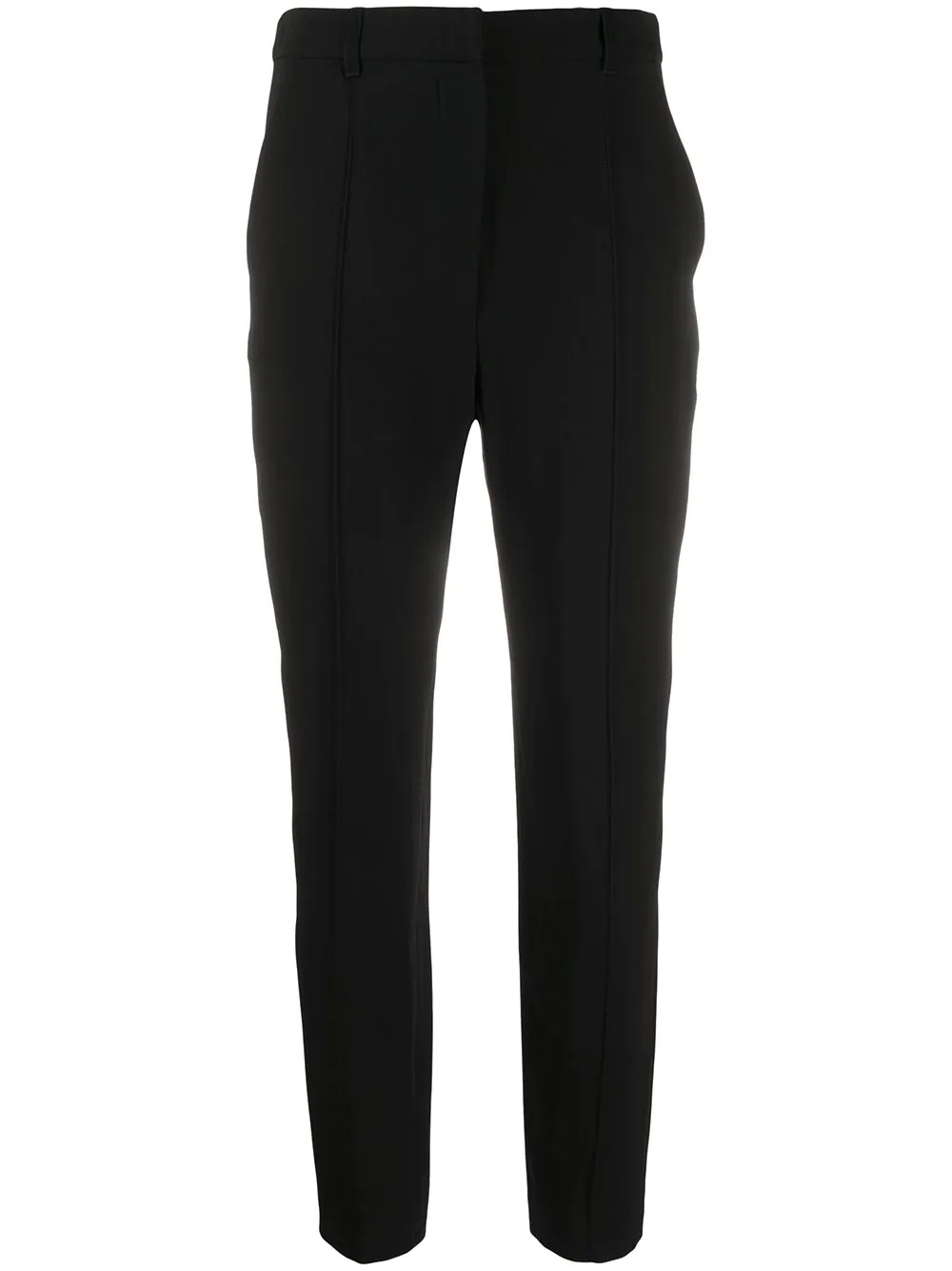 piped trim slim trousers - 1