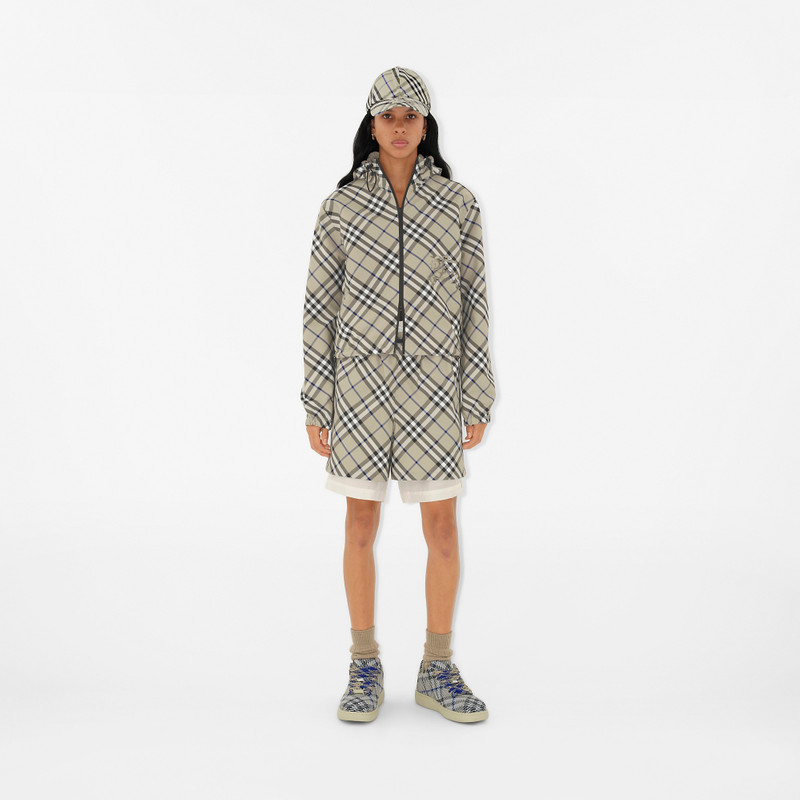 Burberry Check Cotton Blend Baseball Cap outlook