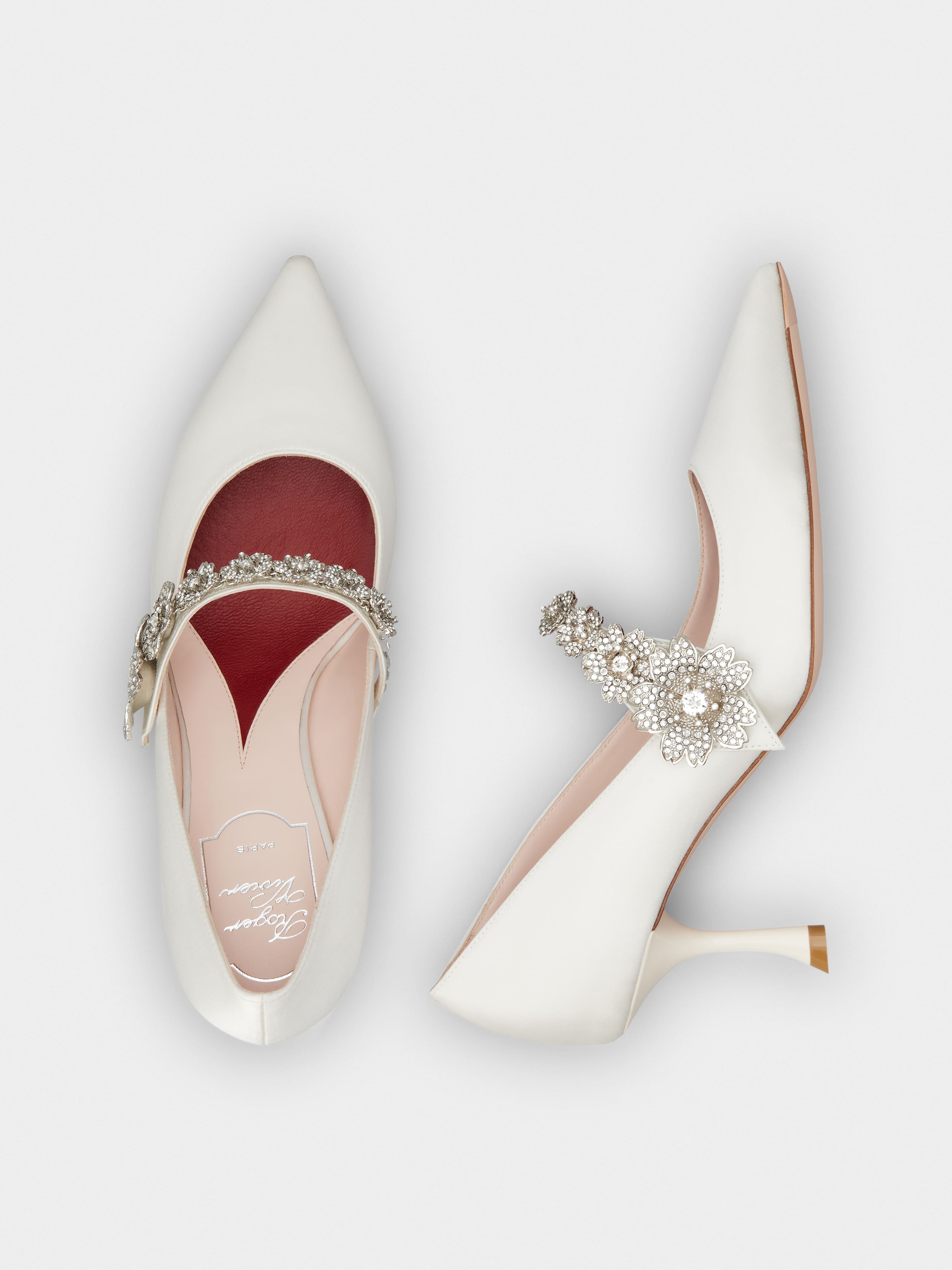 Bouquet Flower Babies Pumps in Satin - 4