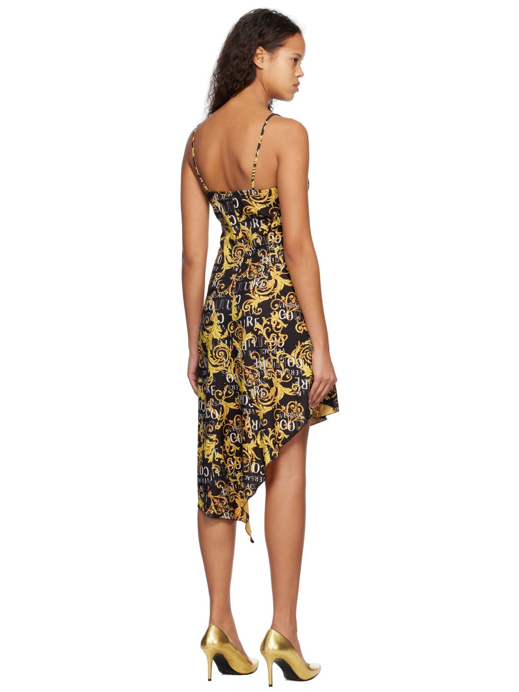 Black Regalia Baroque Midi Dress - 3