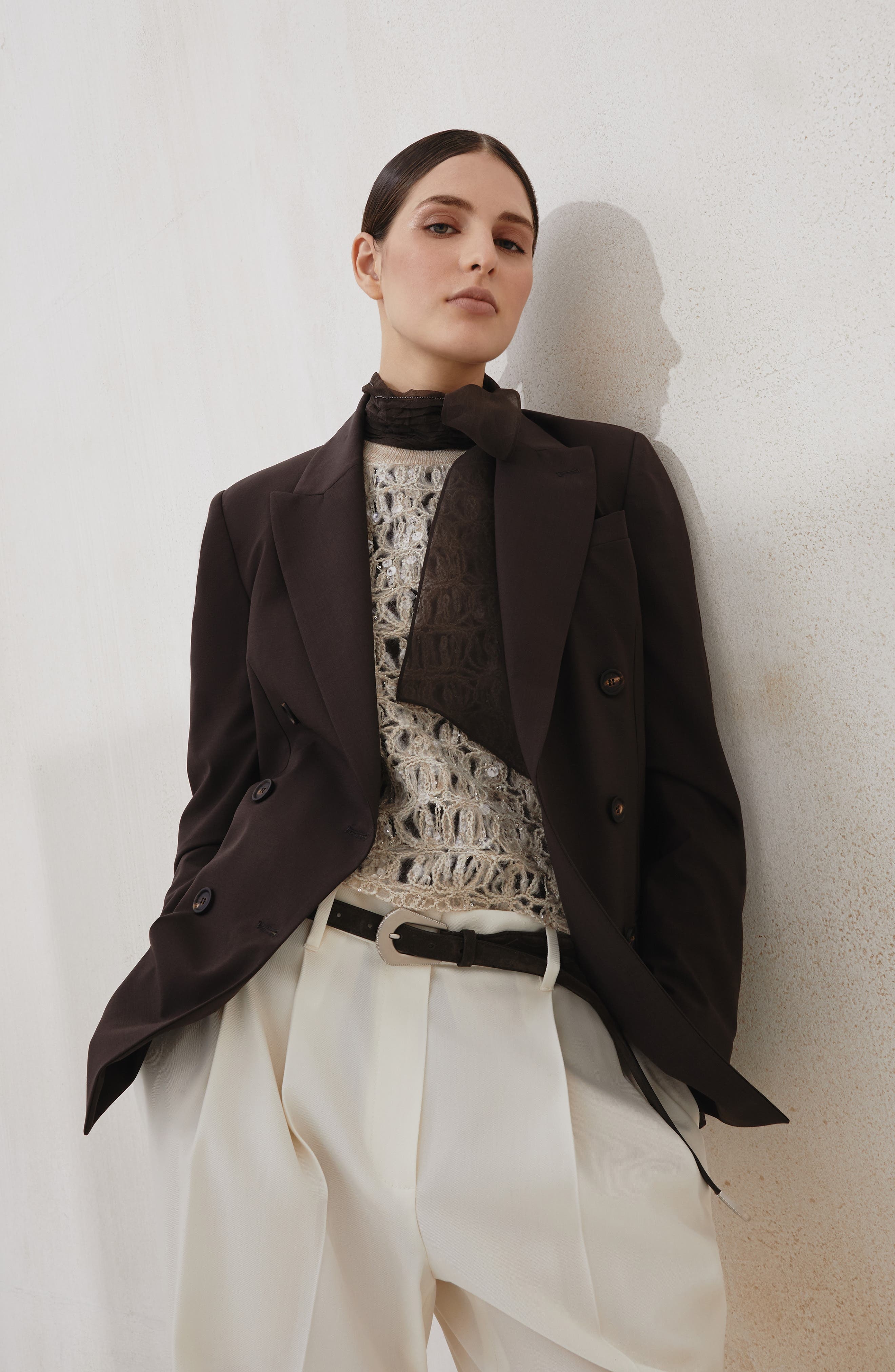 Brunello Cucinelli Blazer with monili in Cocoa at Nordstrom - 5