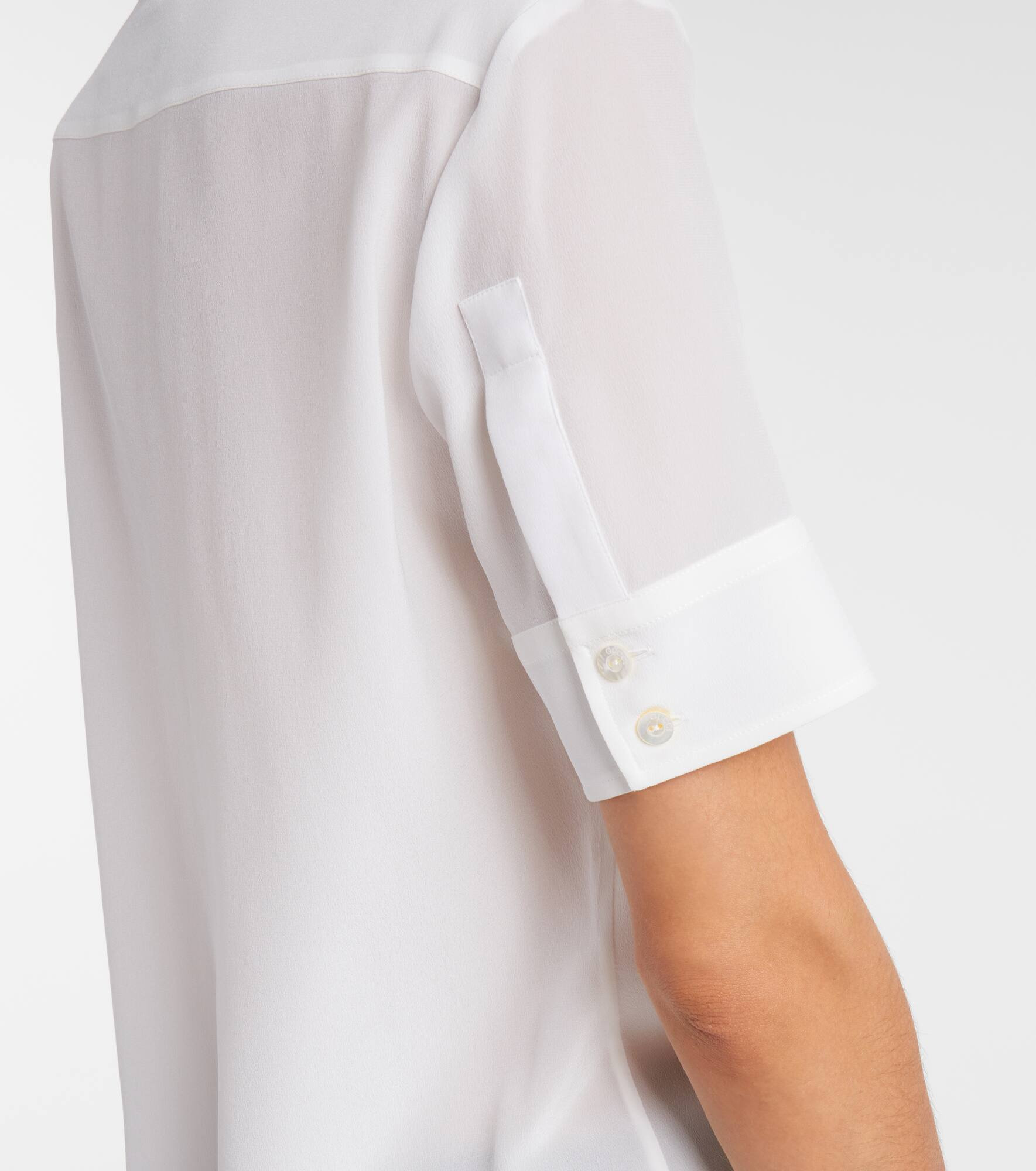 Sheer silk crepe shirt - 5