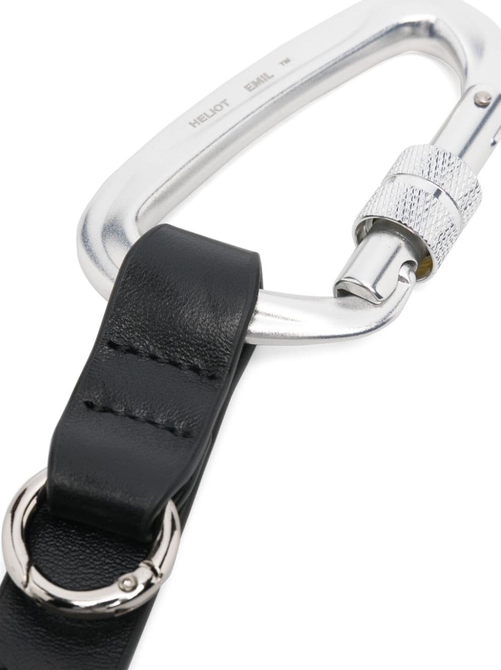 carabiner leather keychain - 2