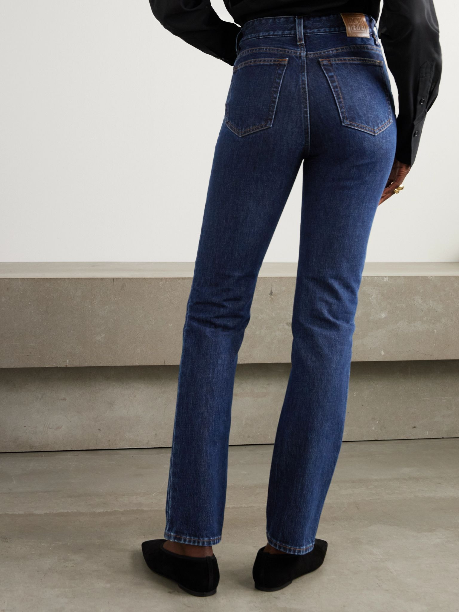 Garderob high-rise slim-fit organic jeans Indigo - 4