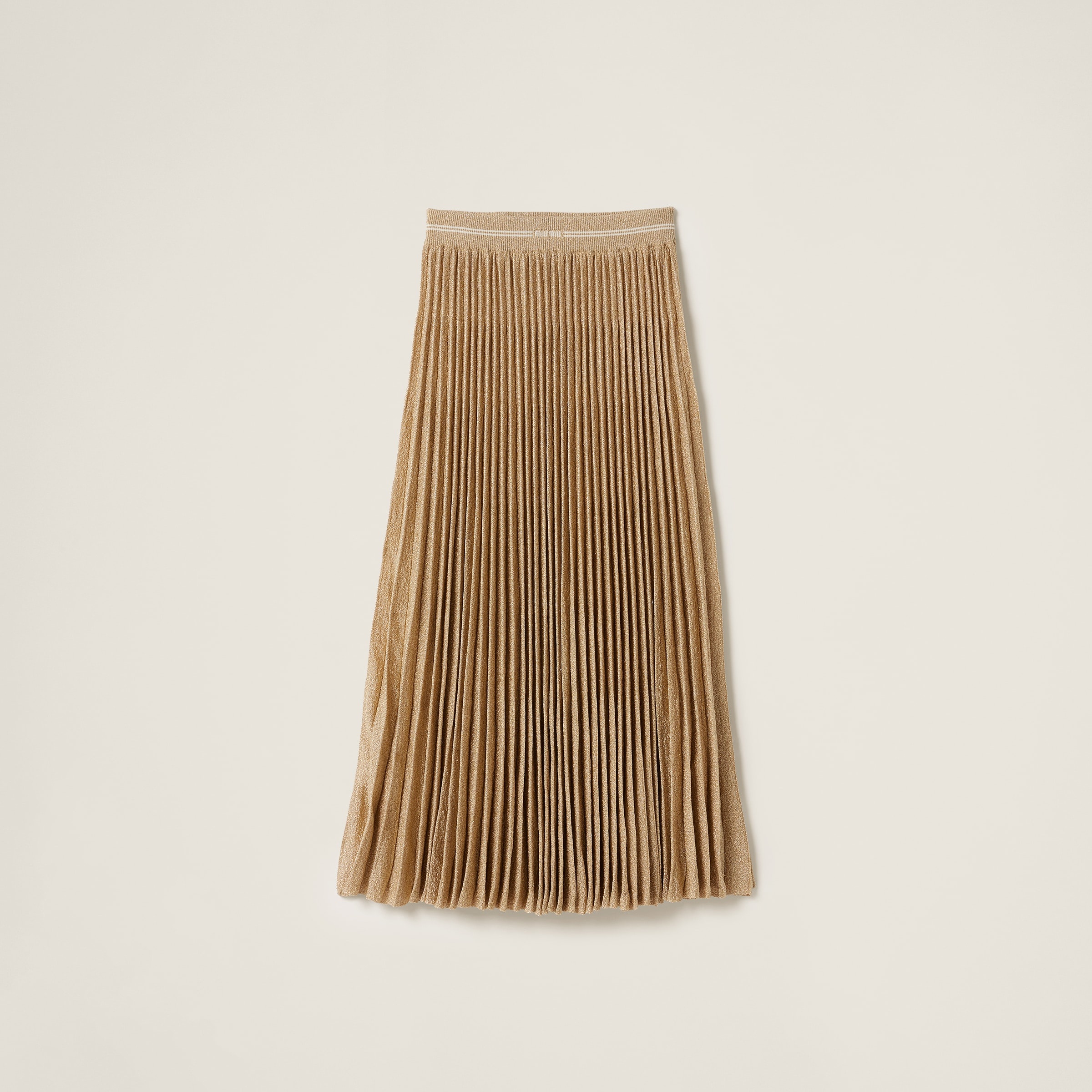 Pleated lamé skirt - 1