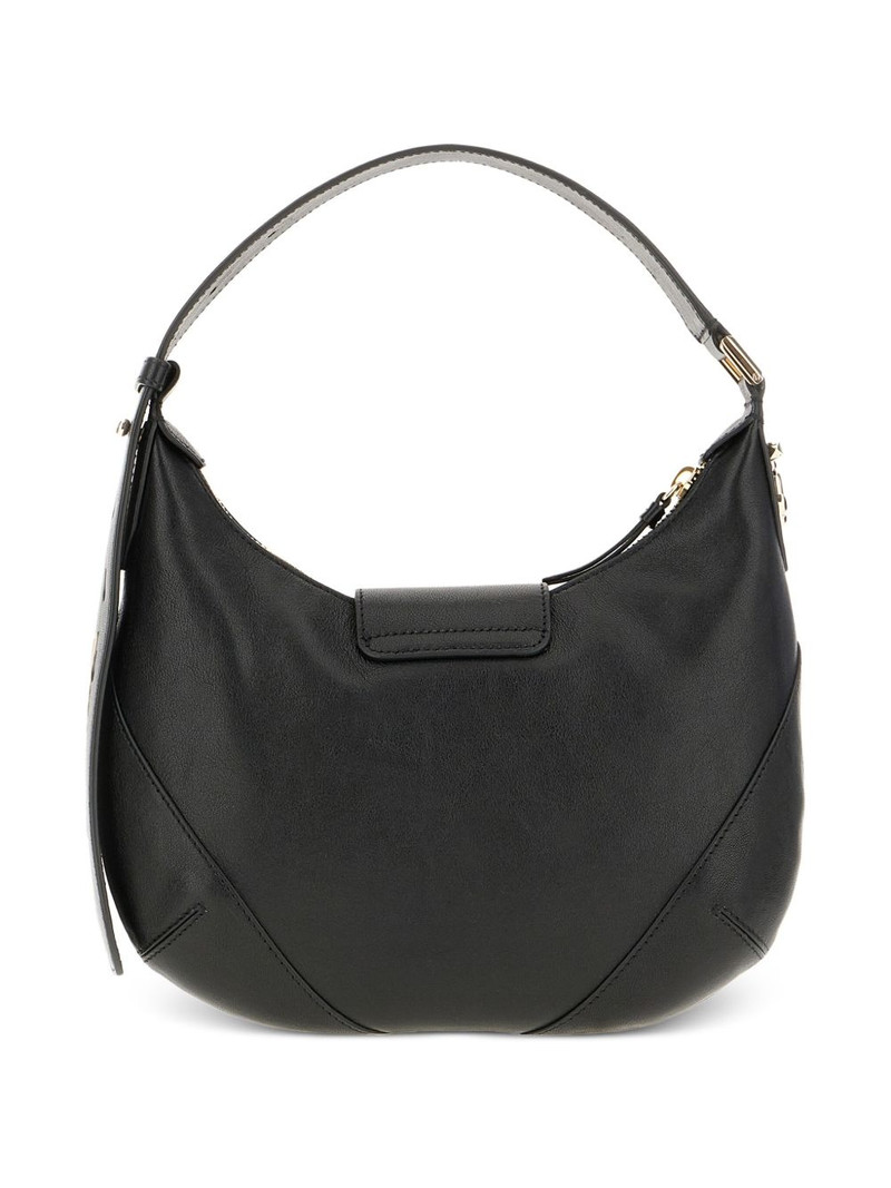 JIMMY CHOO crescent leather shoulder bag outlook