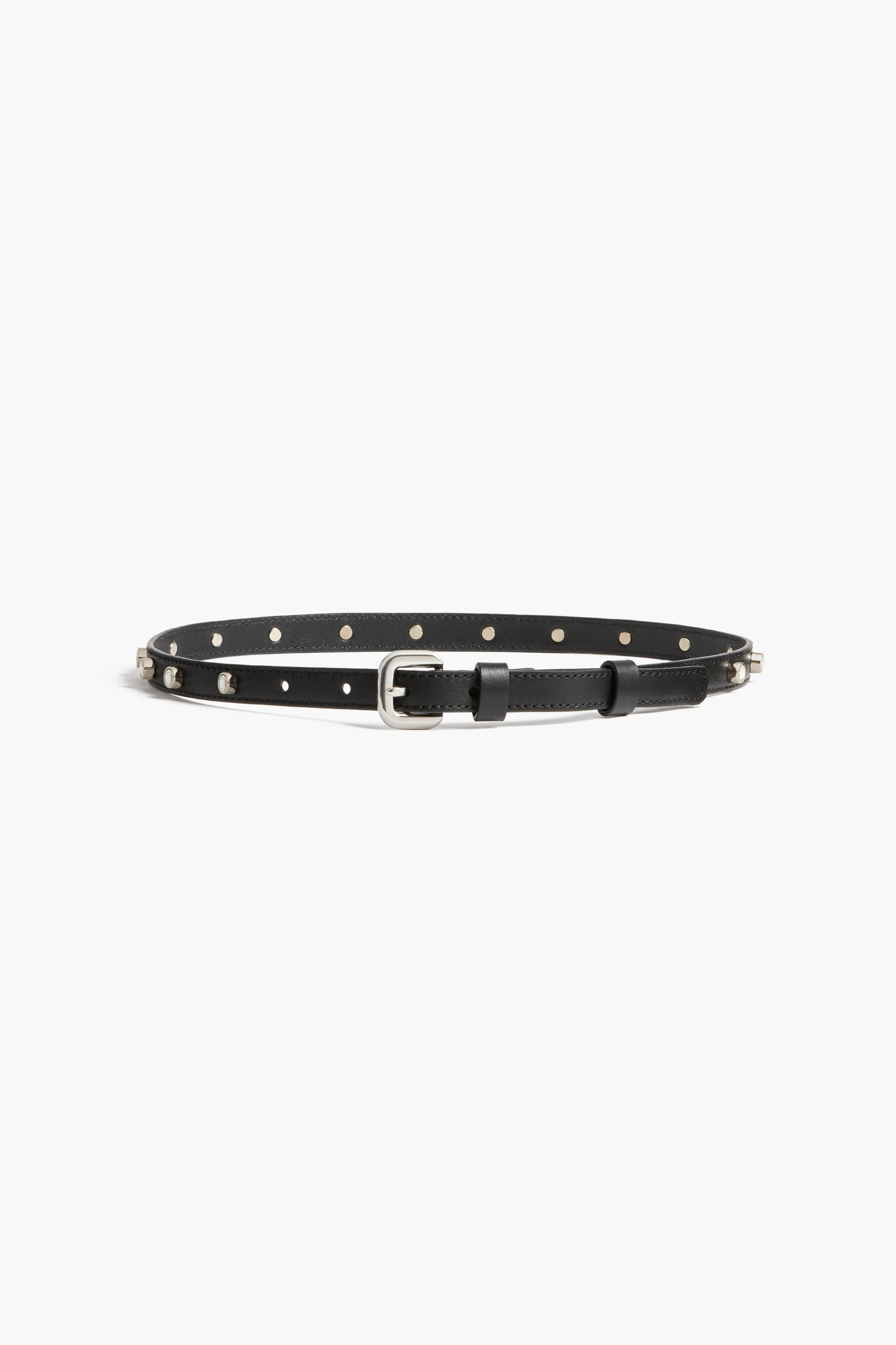 SKINNY BELT WITH STUDS BUCKLE BELT - 1