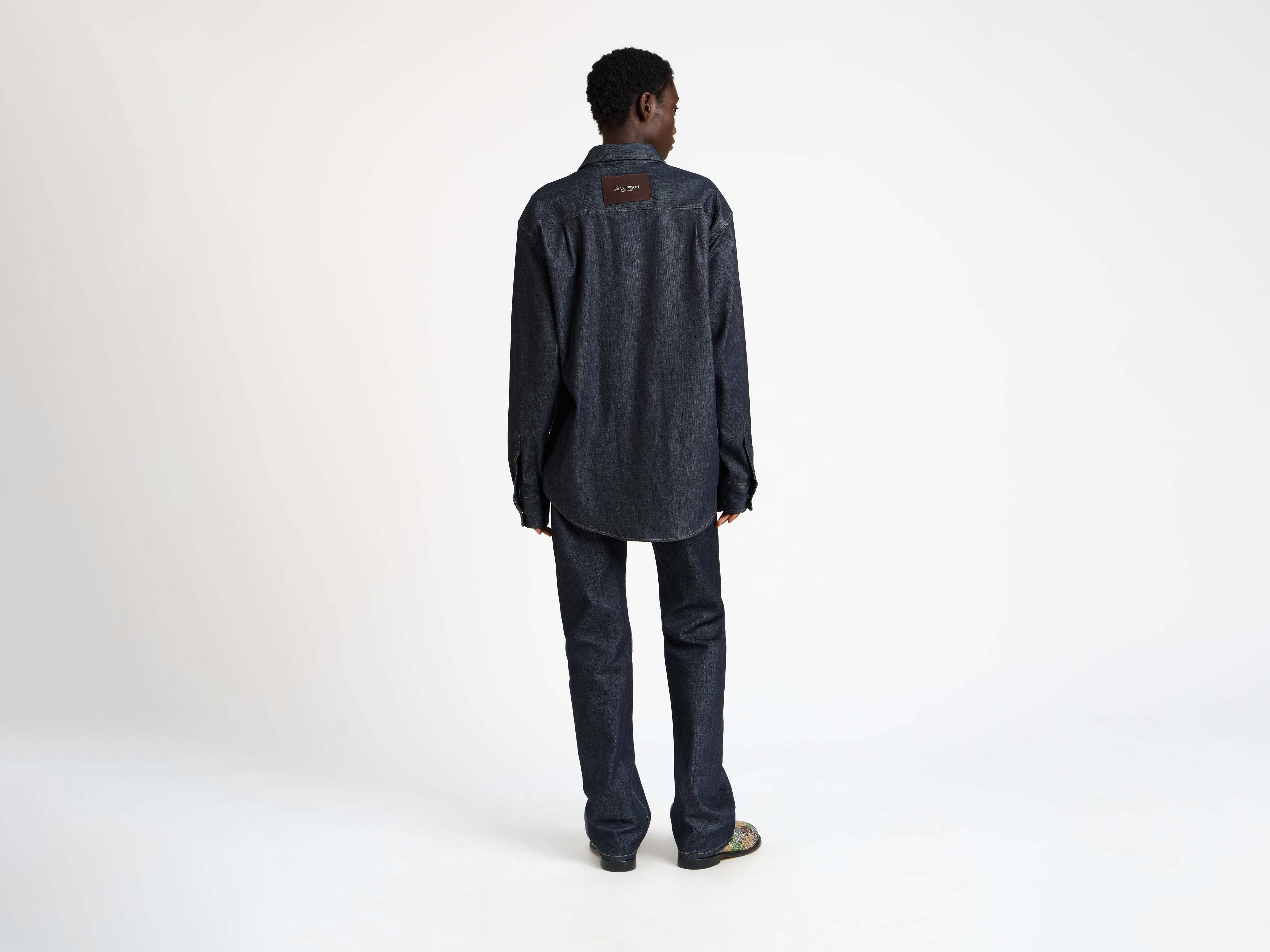 OVERSIZED DENIM SHIRT IN INDIGO - 3