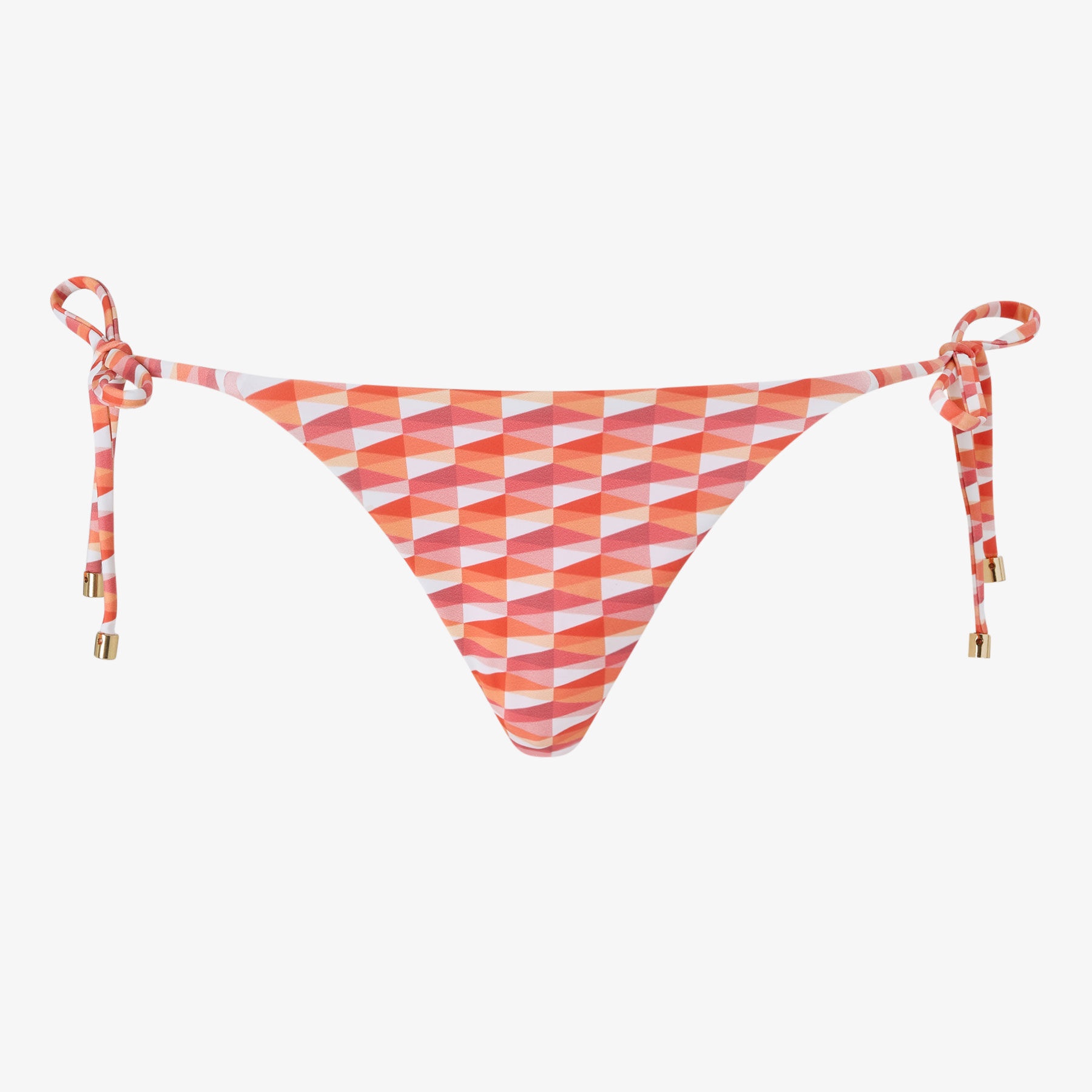 Aubrie
Paprika/Candy Pink Diamond Print Recycled Nylon and Lycra Bikini Briefs - 1