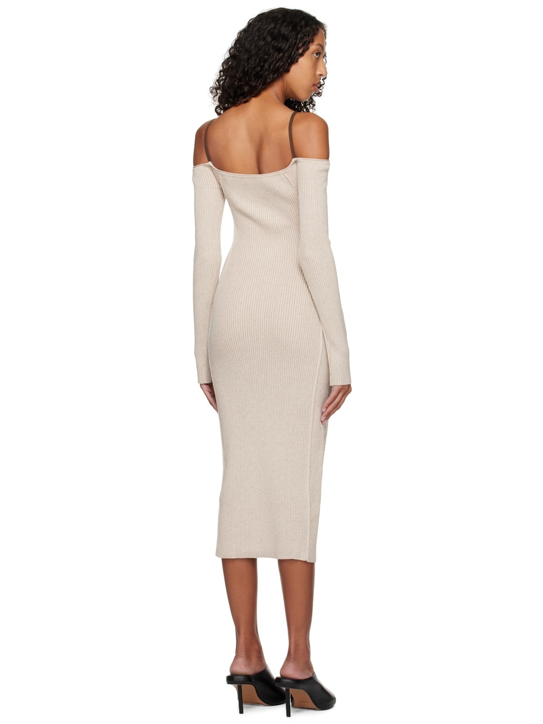 Beige Le Papier 'La Robe Sierra' Midi Dress - 3
