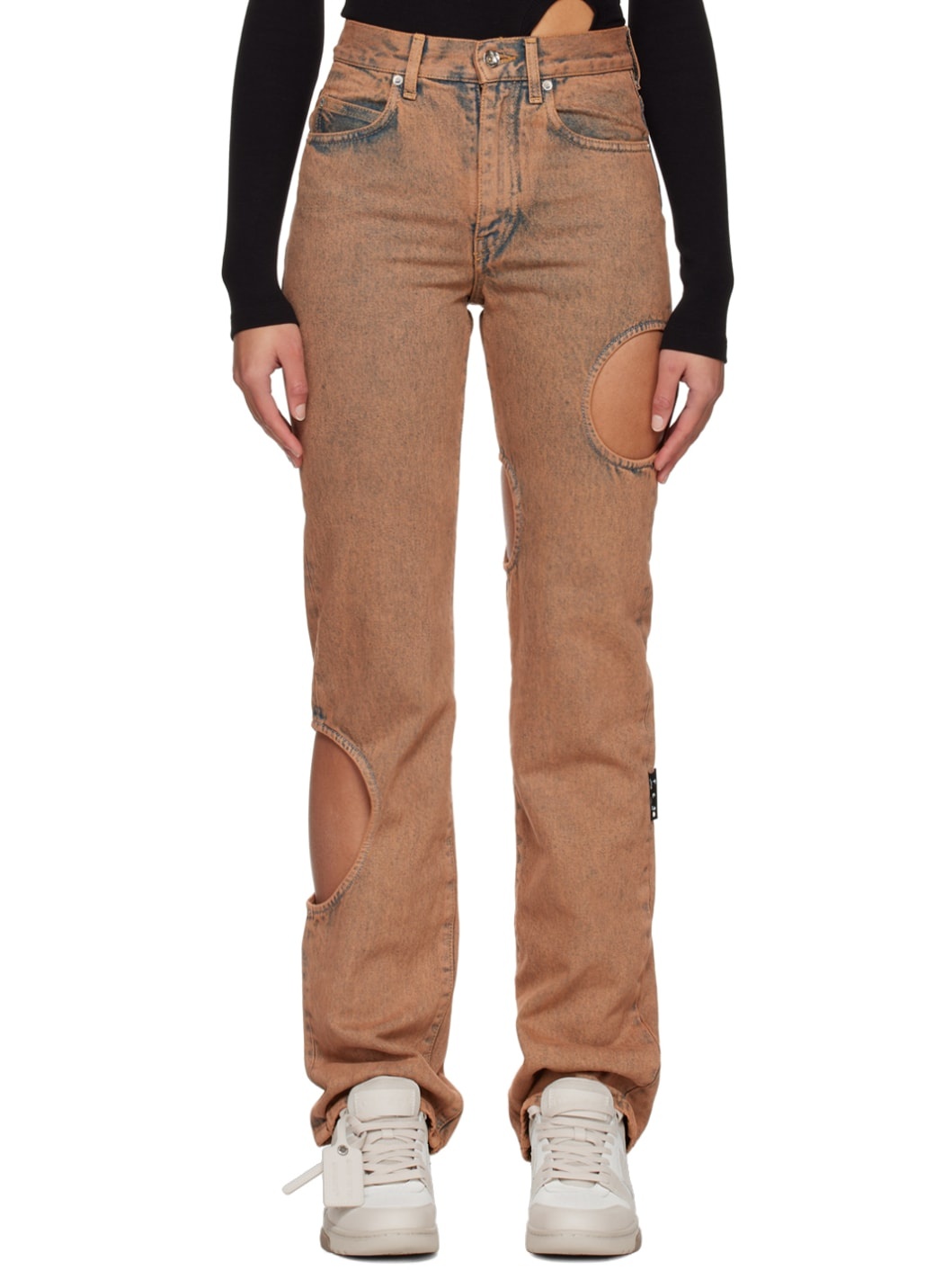 Orange Meteor Jeans - 1