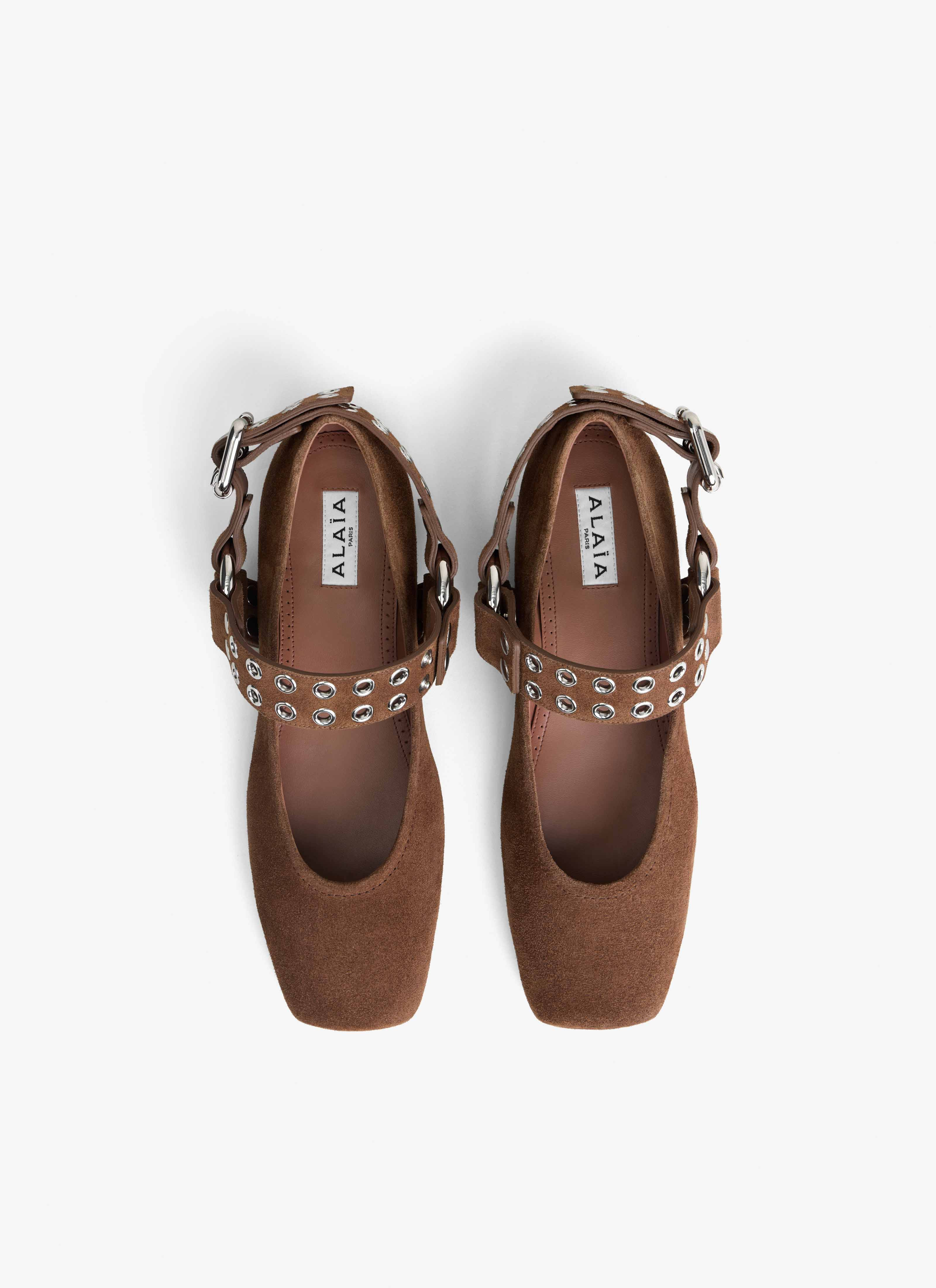 BIKER BALLET FLATS IN SUEDE - 3