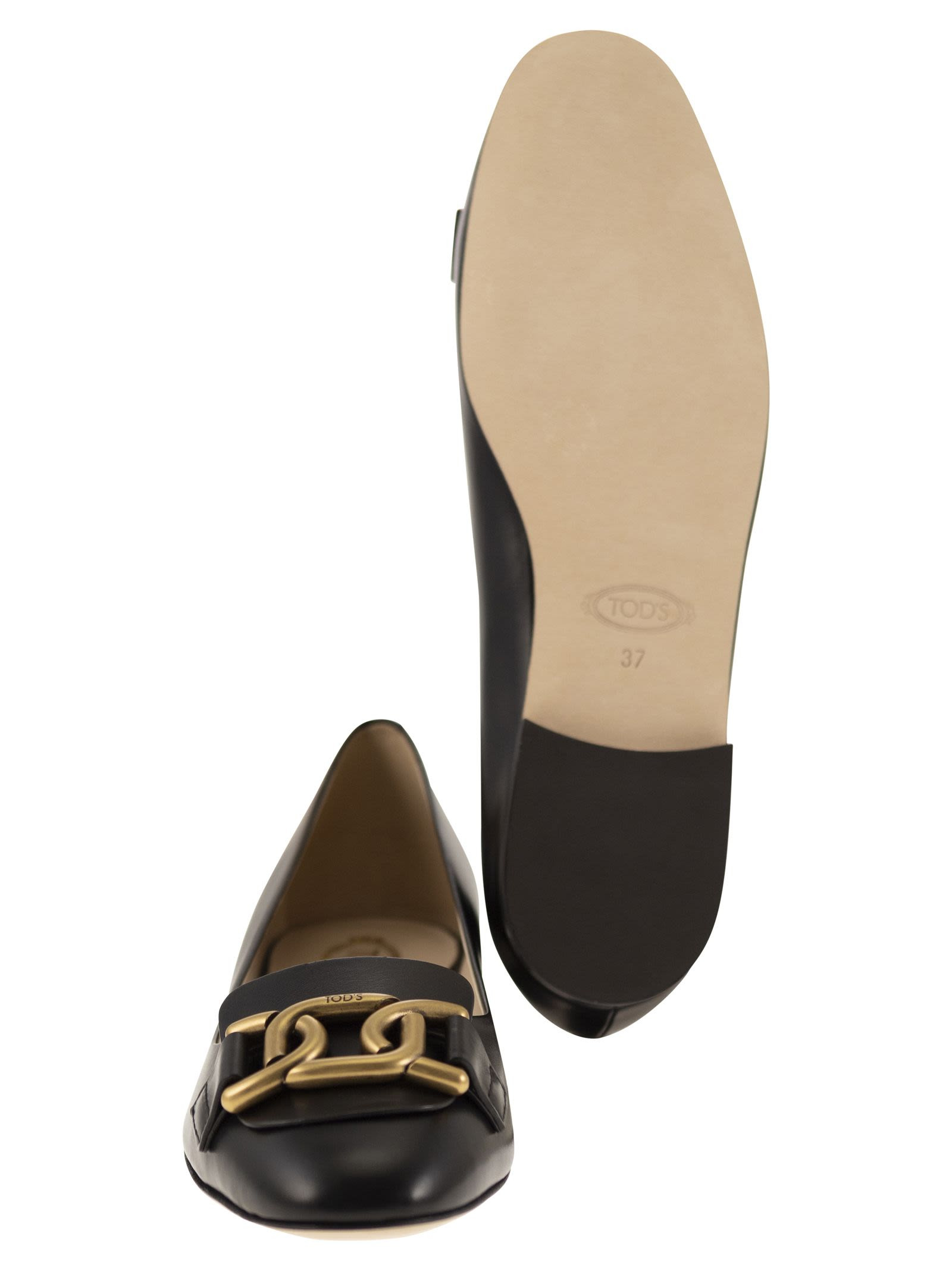 Tod's Women Leather Ballerina With Accessory - 5