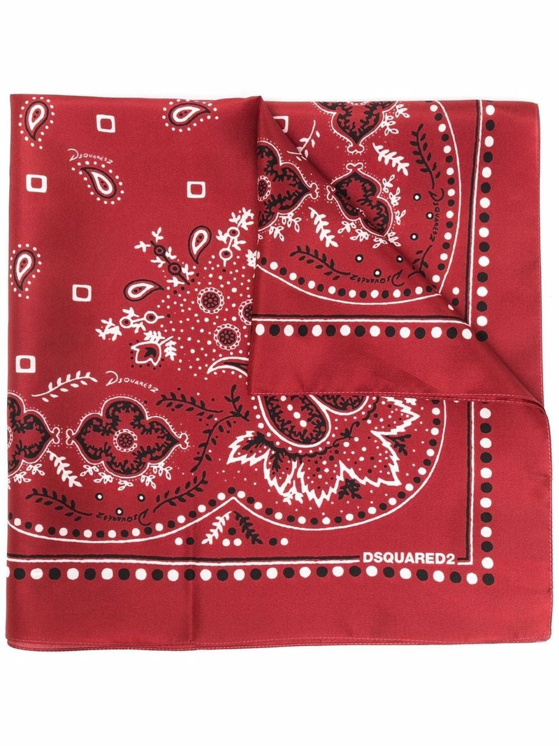 paisley-print bandana scarf 1