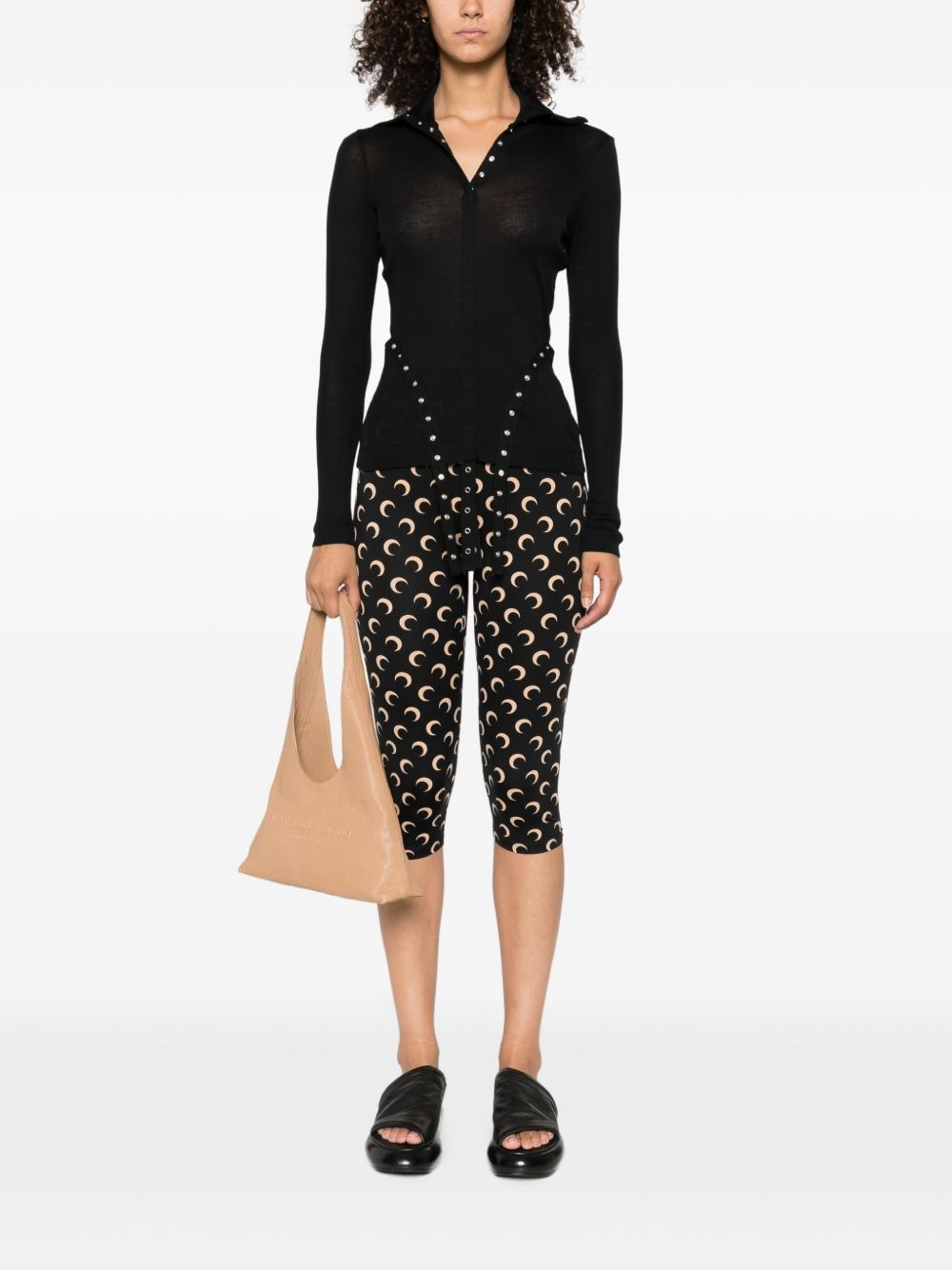 crescent moon-print trousers - 2