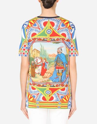 Dolce & Gabbana Short-sleeved Carretto-print jersey T-shirt outlook