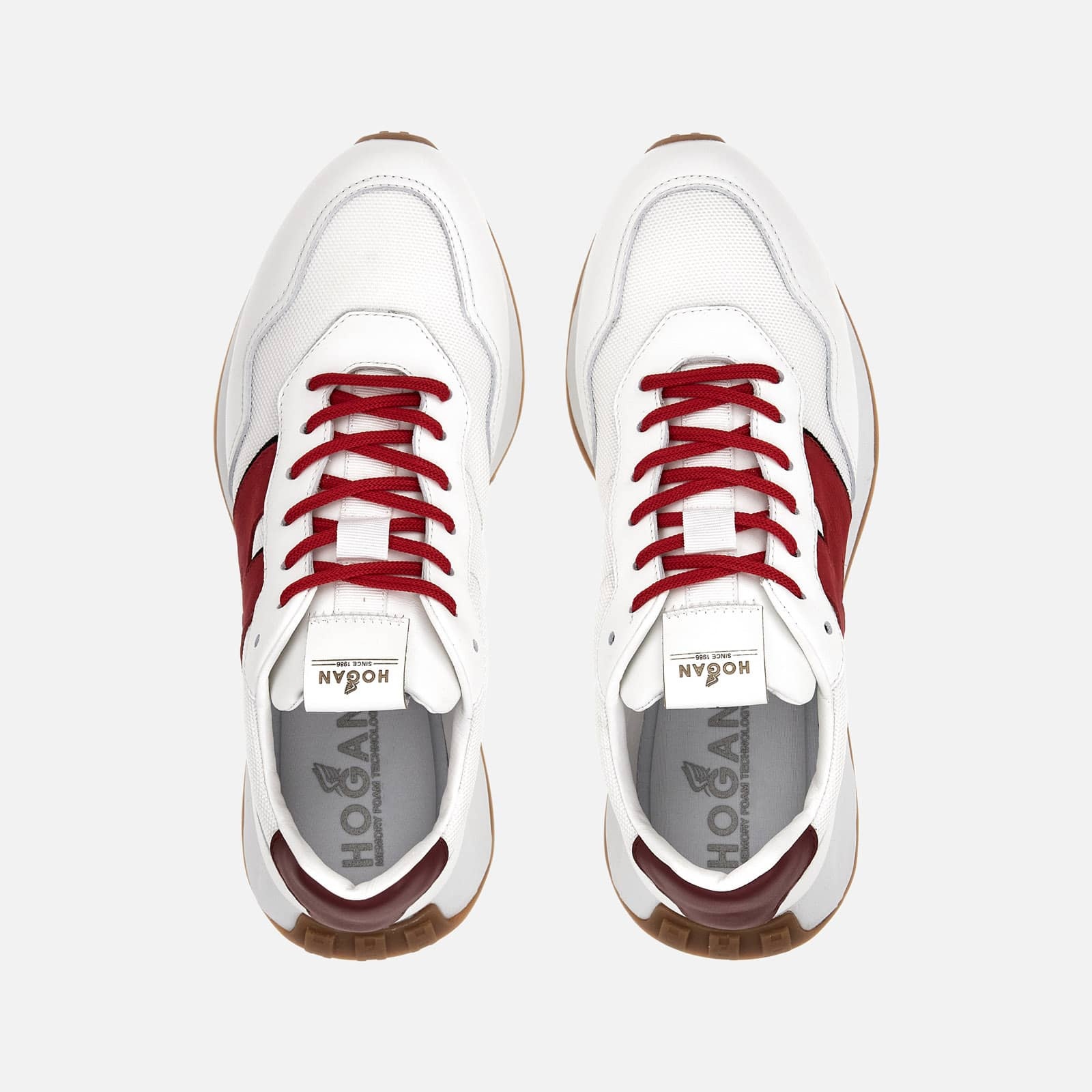 スニーカー HOGAN WHITE AND RED LEATHER SNEAKERS Sneaker Hogan H630 in red and white leather