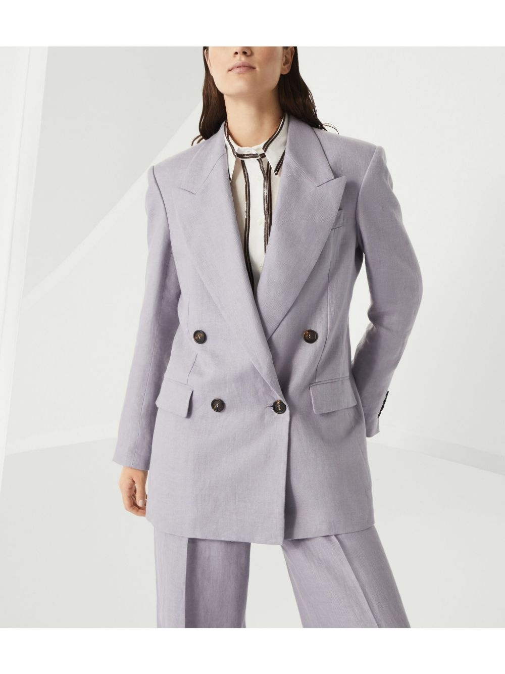 gabardine blazer - 3