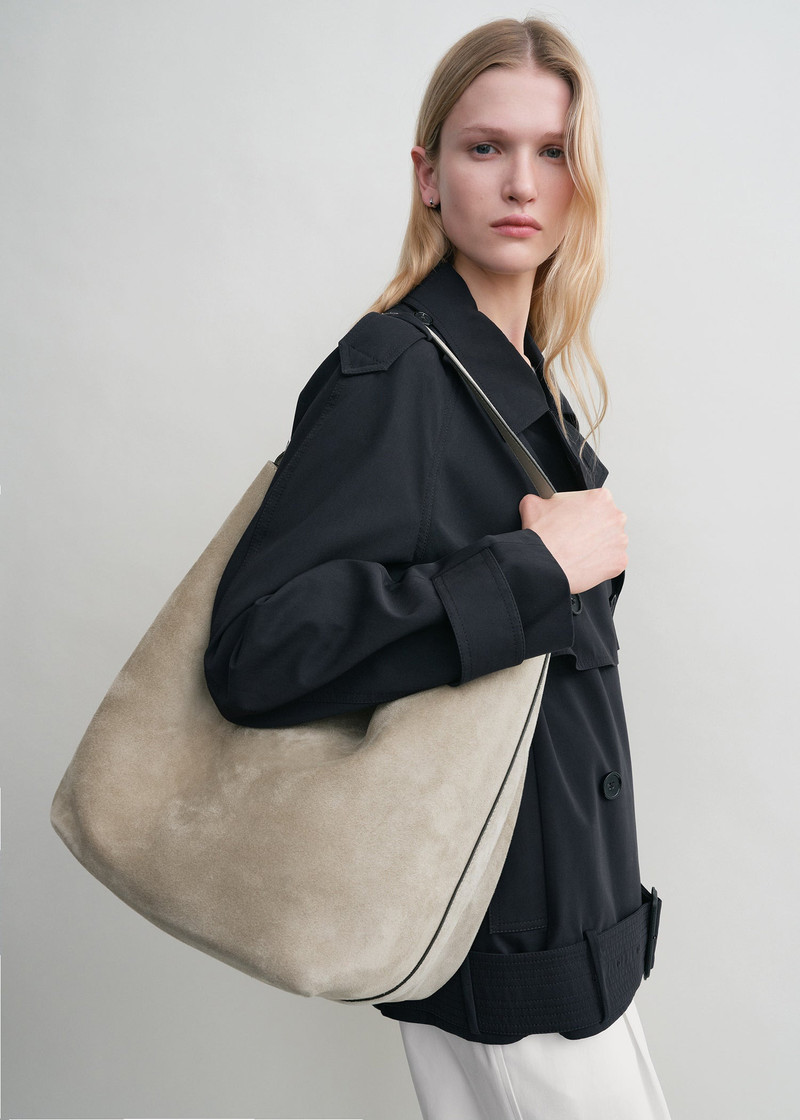 TOTEME Belted suede tote desert outlook