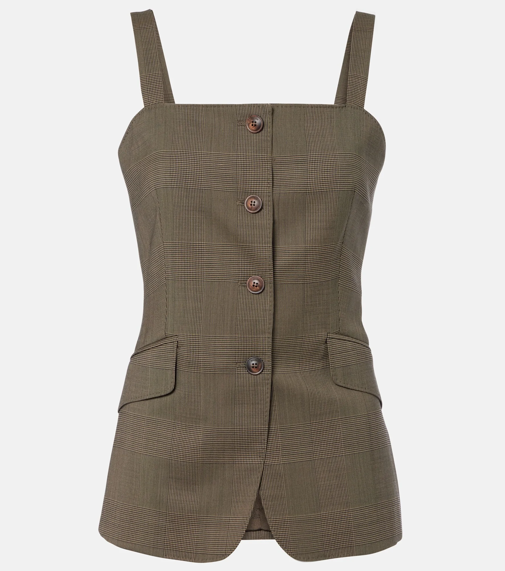 Plaid virgin wool top - 1