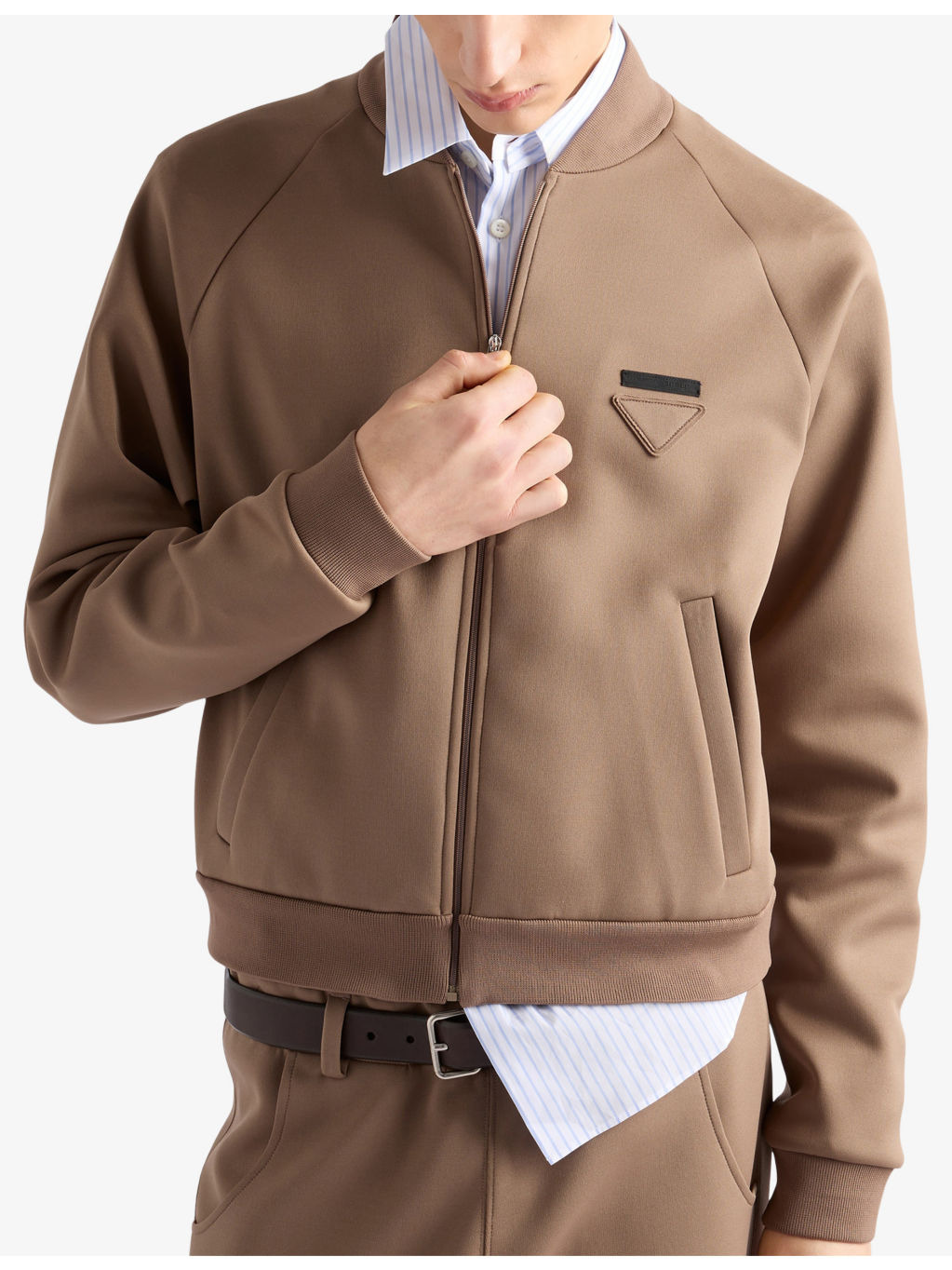 Brand-Patch Stretch-Woven Bomber Jacket - 3
