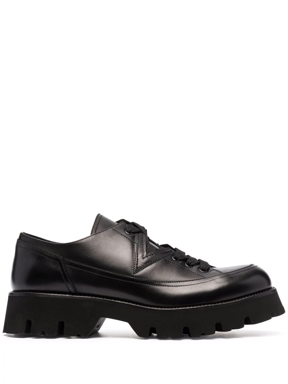 ridged-sole lace-up shoes - 1