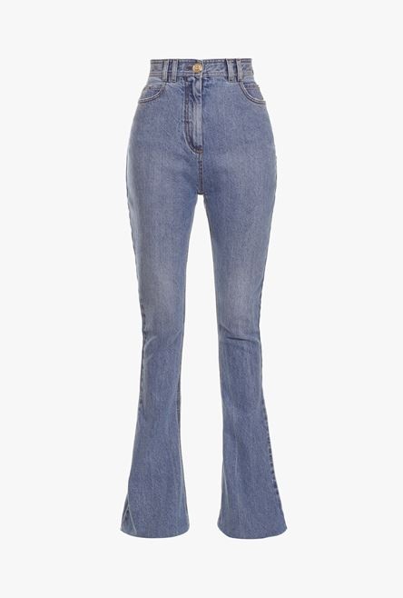 High waist denim bootcut jeans - 1
